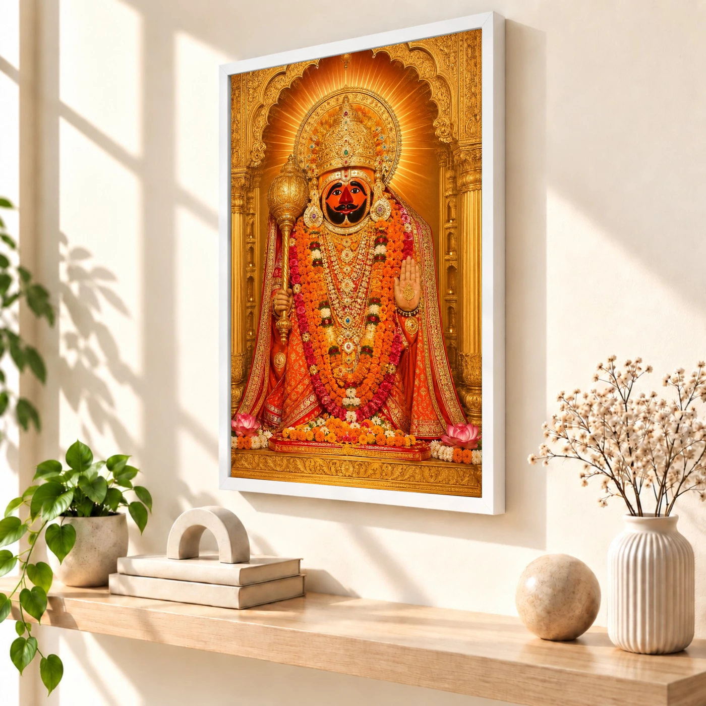 Salasar Balaji Heritage Temple Architecture Backdrop Photo Frame, view 7