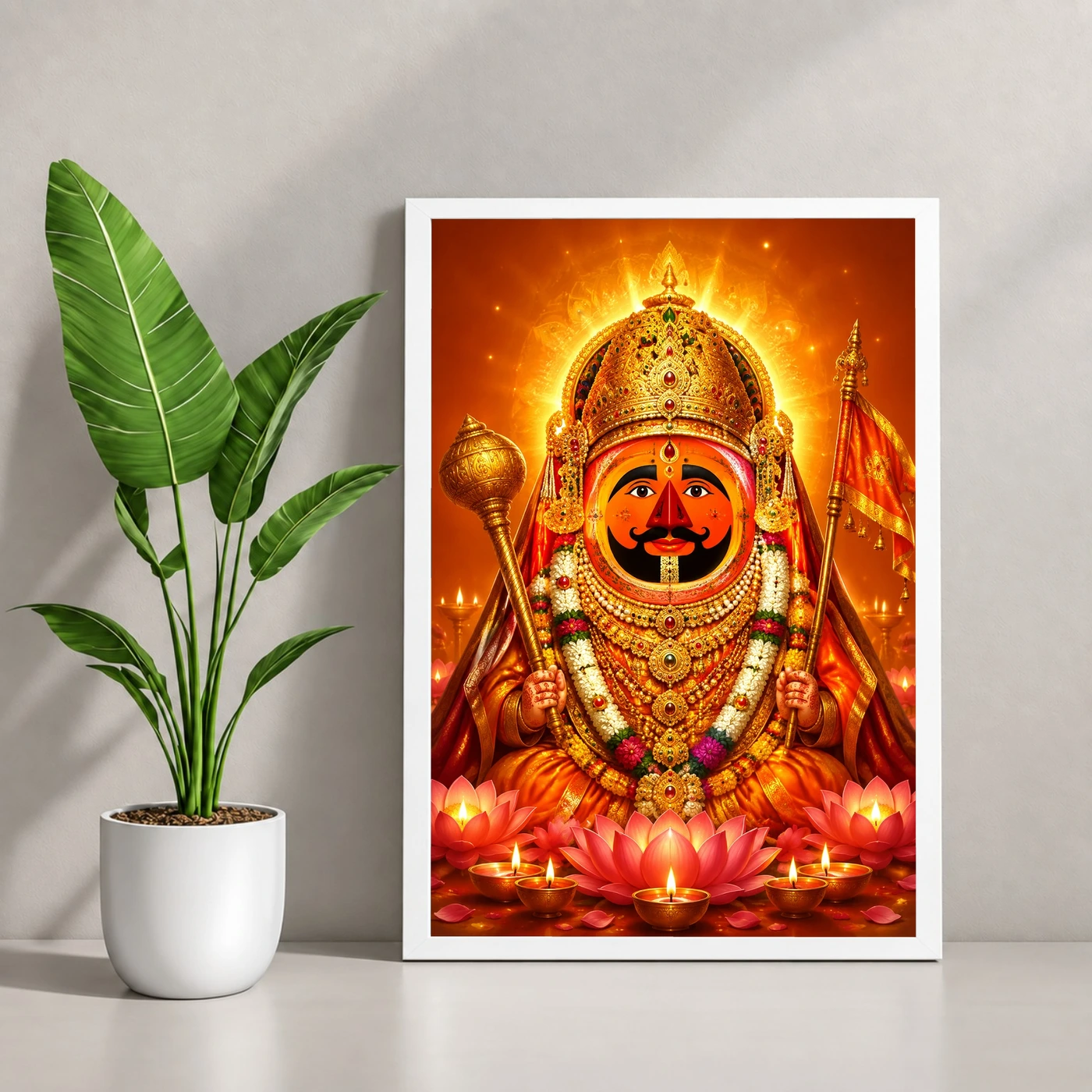 Salasar Balaji Lotus And Diya Radiance Photo Frame, view 4