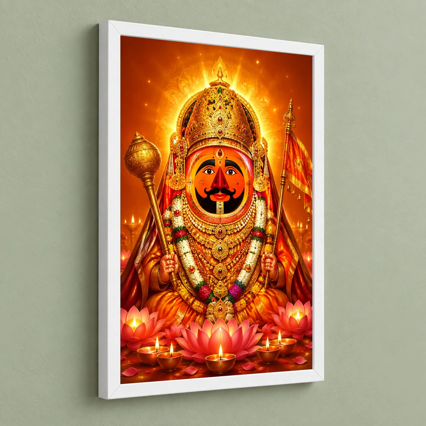 Salasar Balaji Lotus And Diya Radiance Photo Frame, view 5