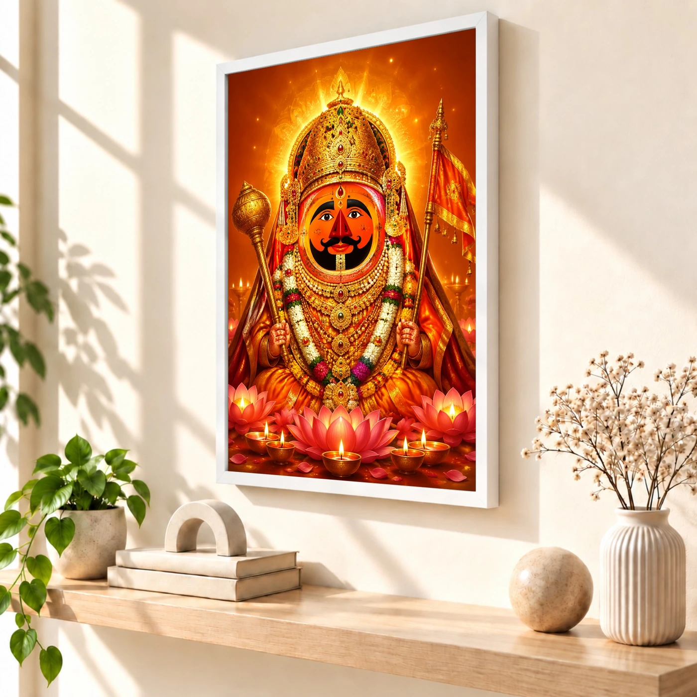 Salasar Balaji Lotus And Diya Radiance Photo Frame, view 7