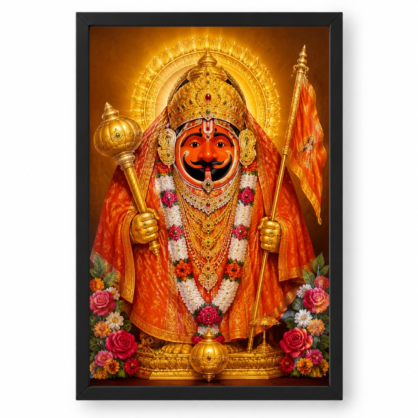 Salasar Balaji Peaceful Home Mandir Composition Photo Frame