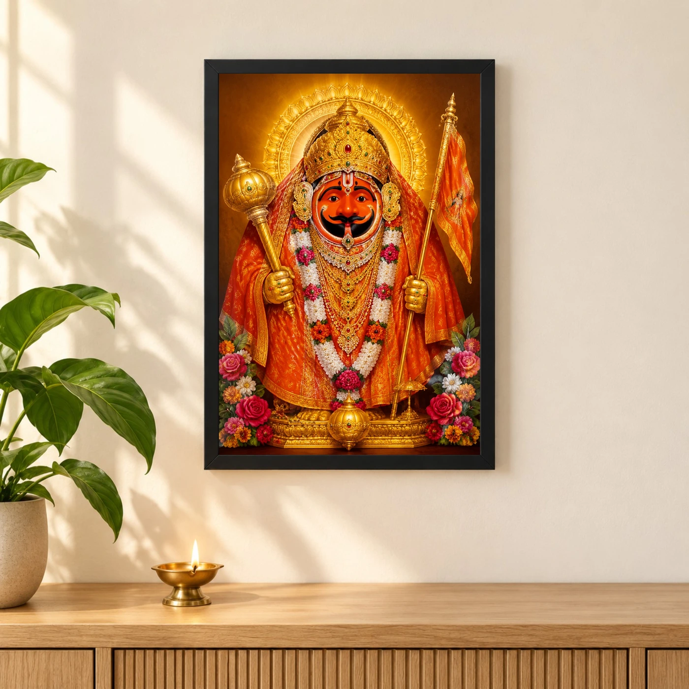 Salasar Balaji Peaceful Home Mandir Composition Photo Frame, view 3