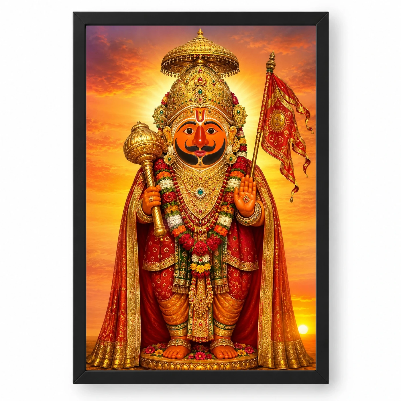 Salasar Balaji Serene Sunrise Blessing Photo Frame