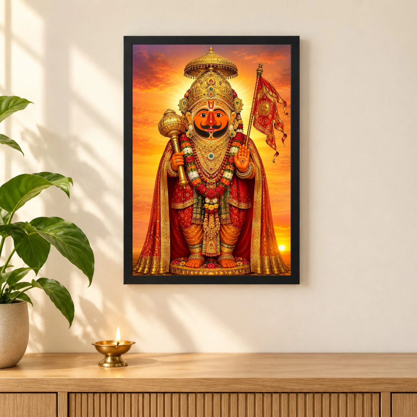Salasar Balaji Serene Sunrise Blessing Photo Frame, view 3