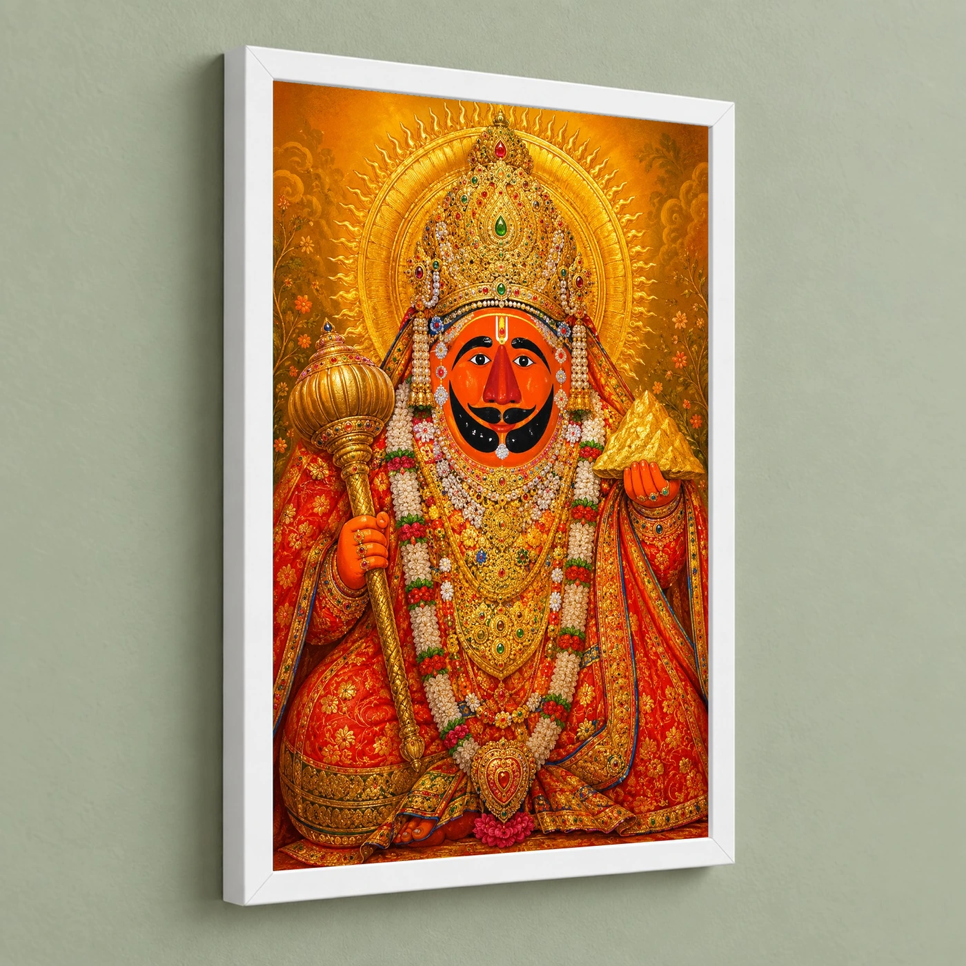 Salasar Balaji Traditional Indian Miniature-Inspired Devotional Art Photo Frame, view 5
