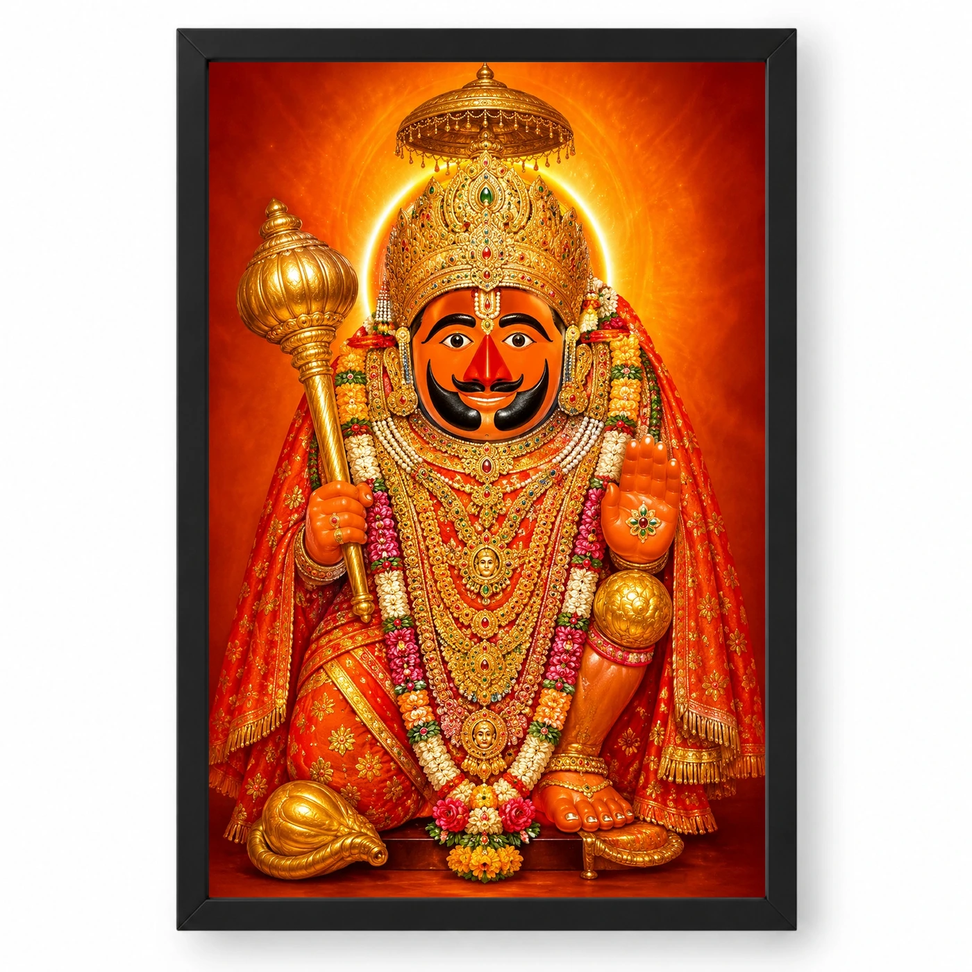 Salasar Balaji Vivid Premium Spiritual Poster Art Photo Frame