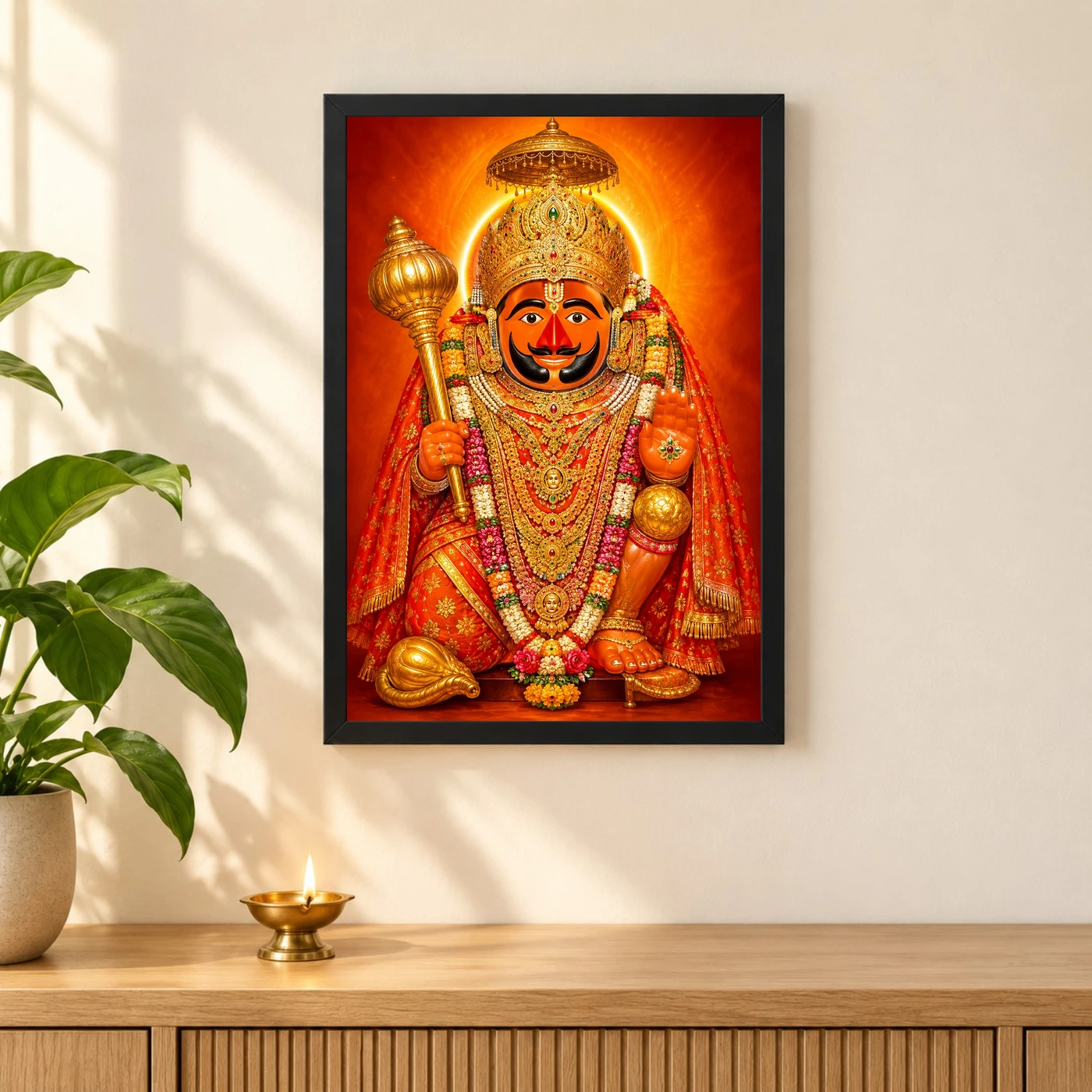 Salasar Balaji Vivid Premium Spiritual Poster Art Photo Frame, view 3