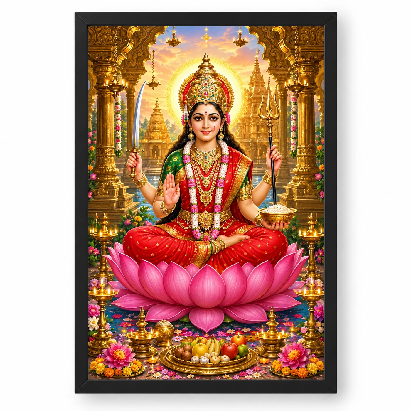 Santoshi Maa Friday Vrat Blessings Photo Frame