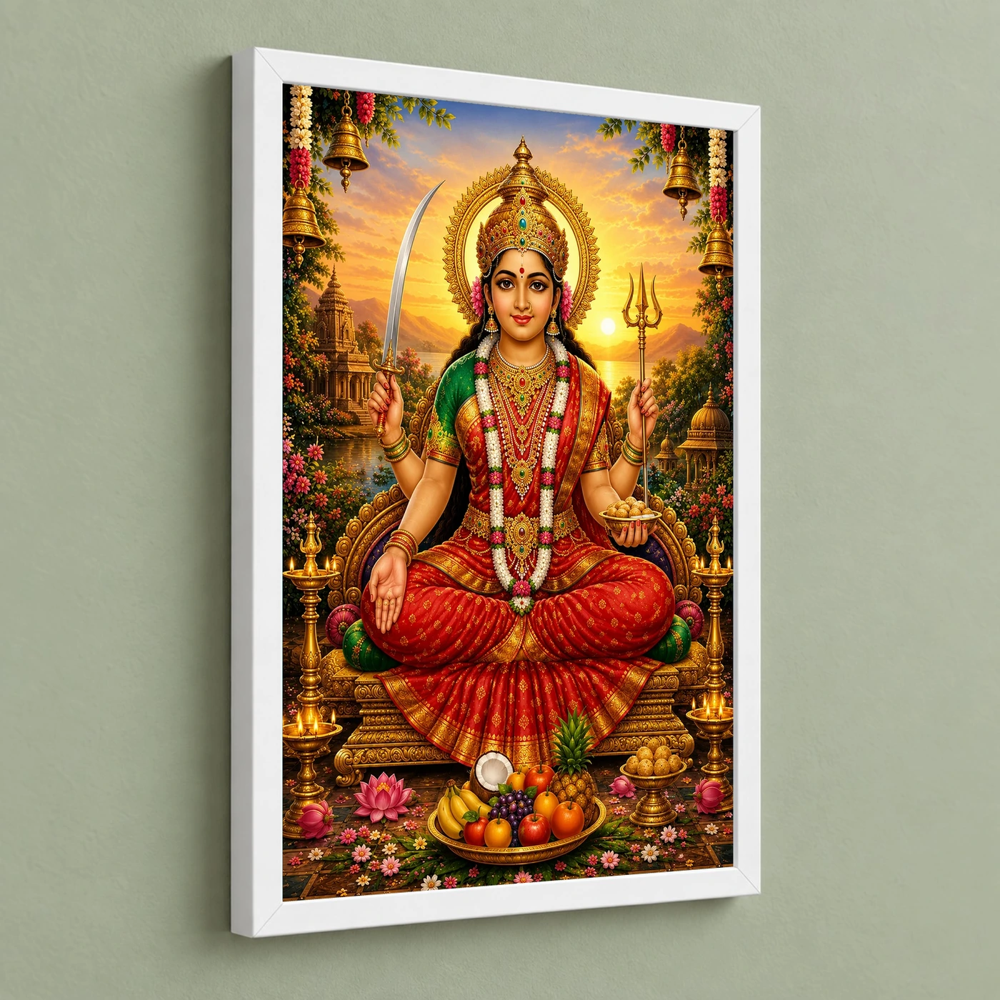 Santoshi Maa Serene Sunrise Blessing Photo Frame, view 5