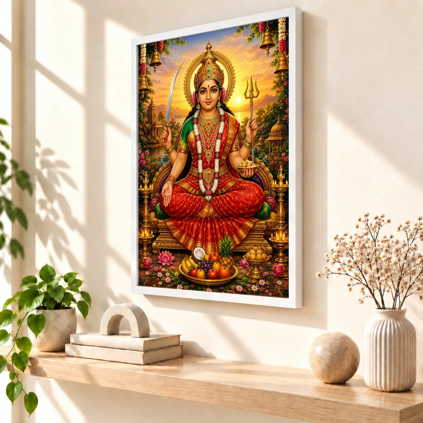 Santoshi Maa Serene Sunrise Blessing Photo Frame, view 7