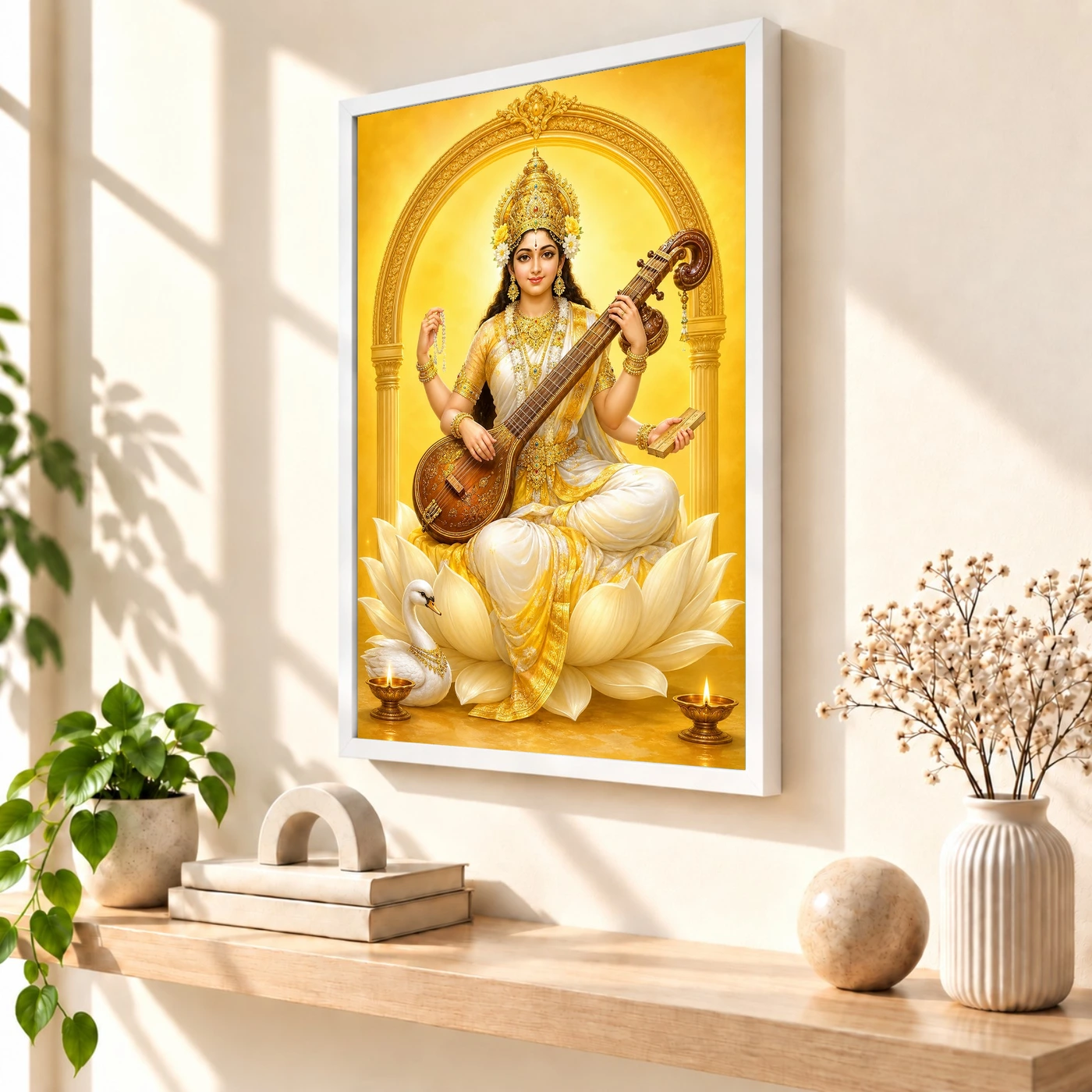 Saraswati — Basant Panchami Blessings Frame, view 7