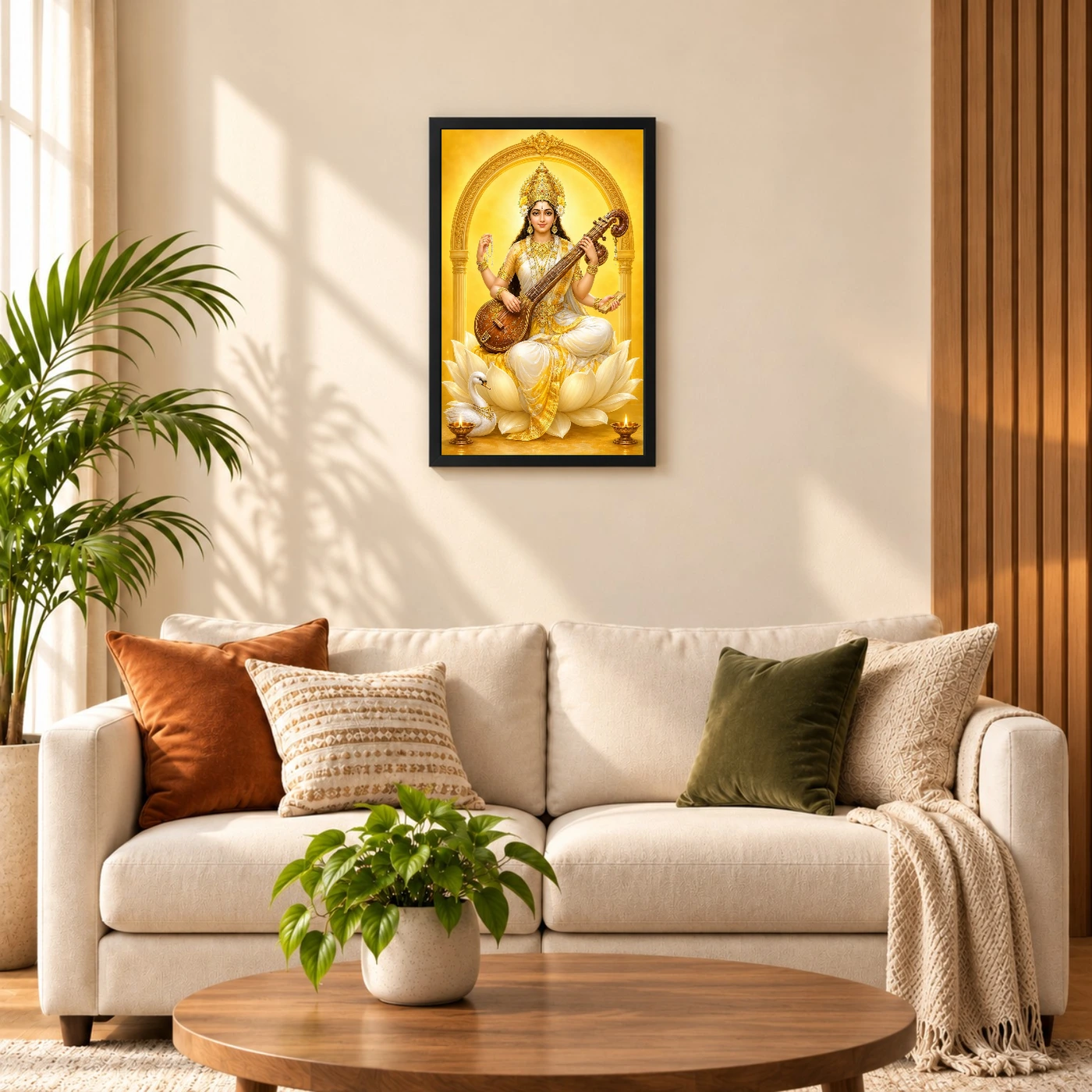 Saraswati — Basant Panchami Blessings Frame, view 8