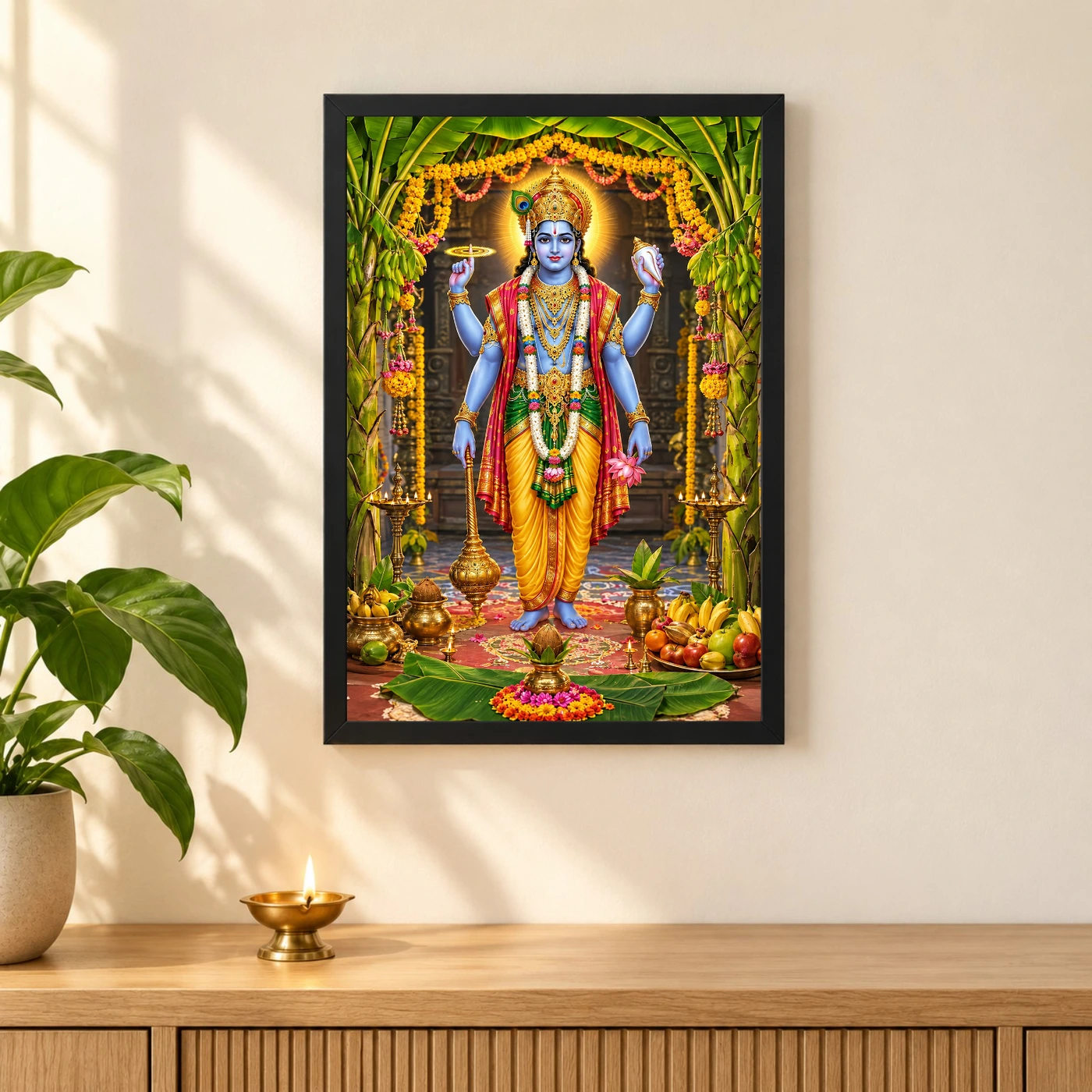 Satyanarayan Vishnu Puja Photo Frame, view 3