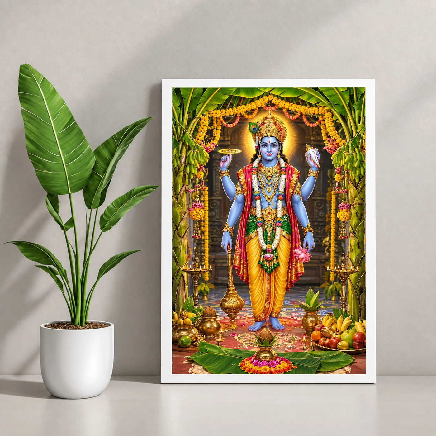 Satyanarayan Vishnu Puja Photo Frame, view 4