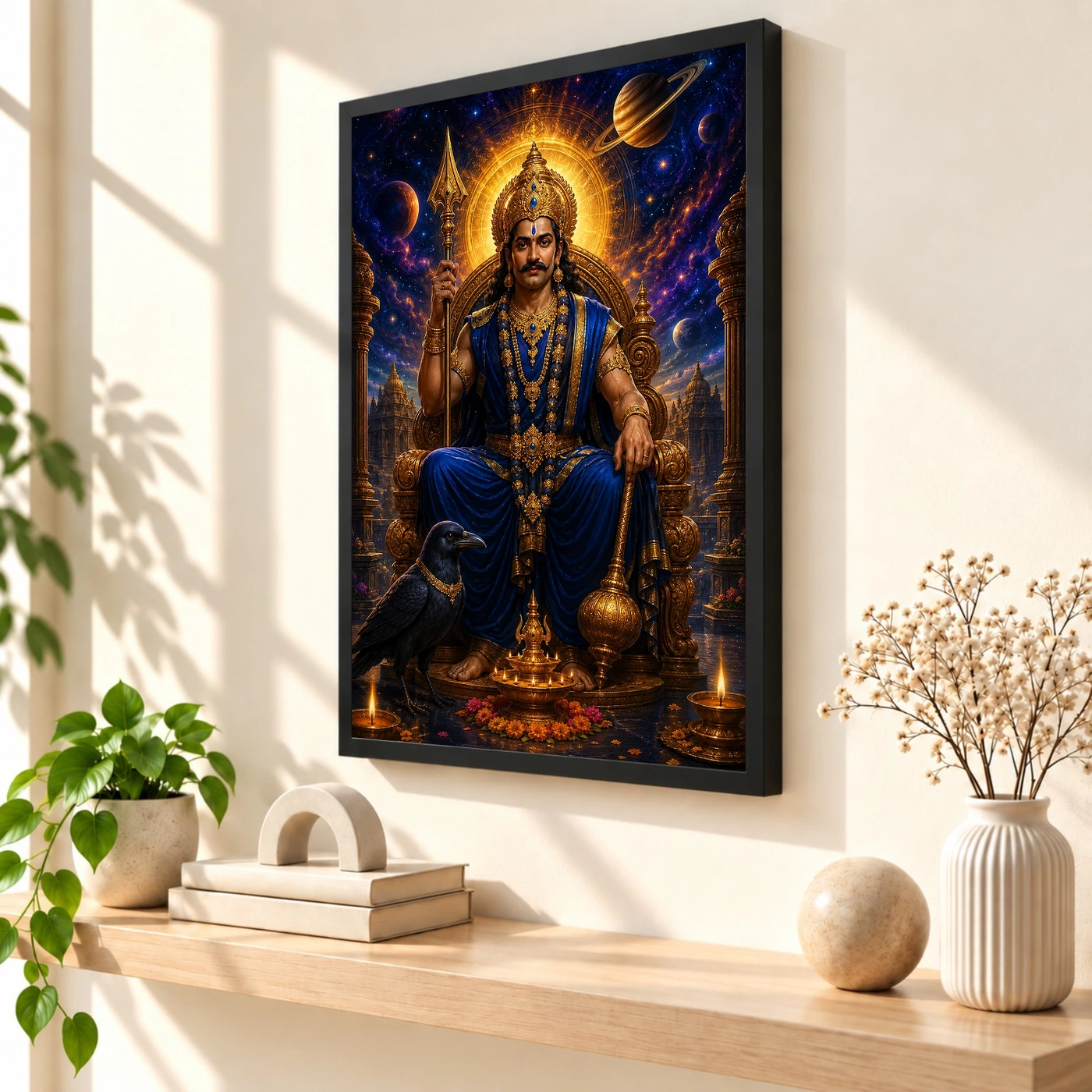 Shani Dev Cosmic Celestial Aura Photo Frame, view 2