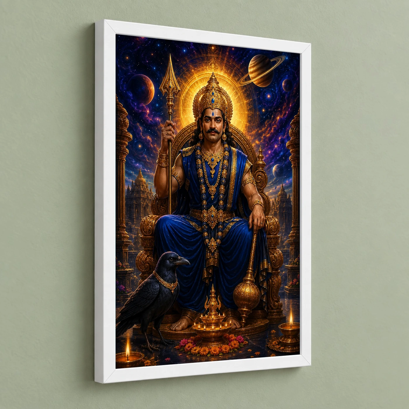 Shani Dev Cosmic Celestial Aura Photo Frame, view 5