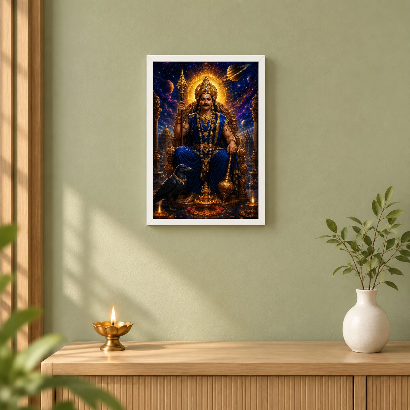 Shani Dev Cosmic Celestial Aura Photo Frame, view 6