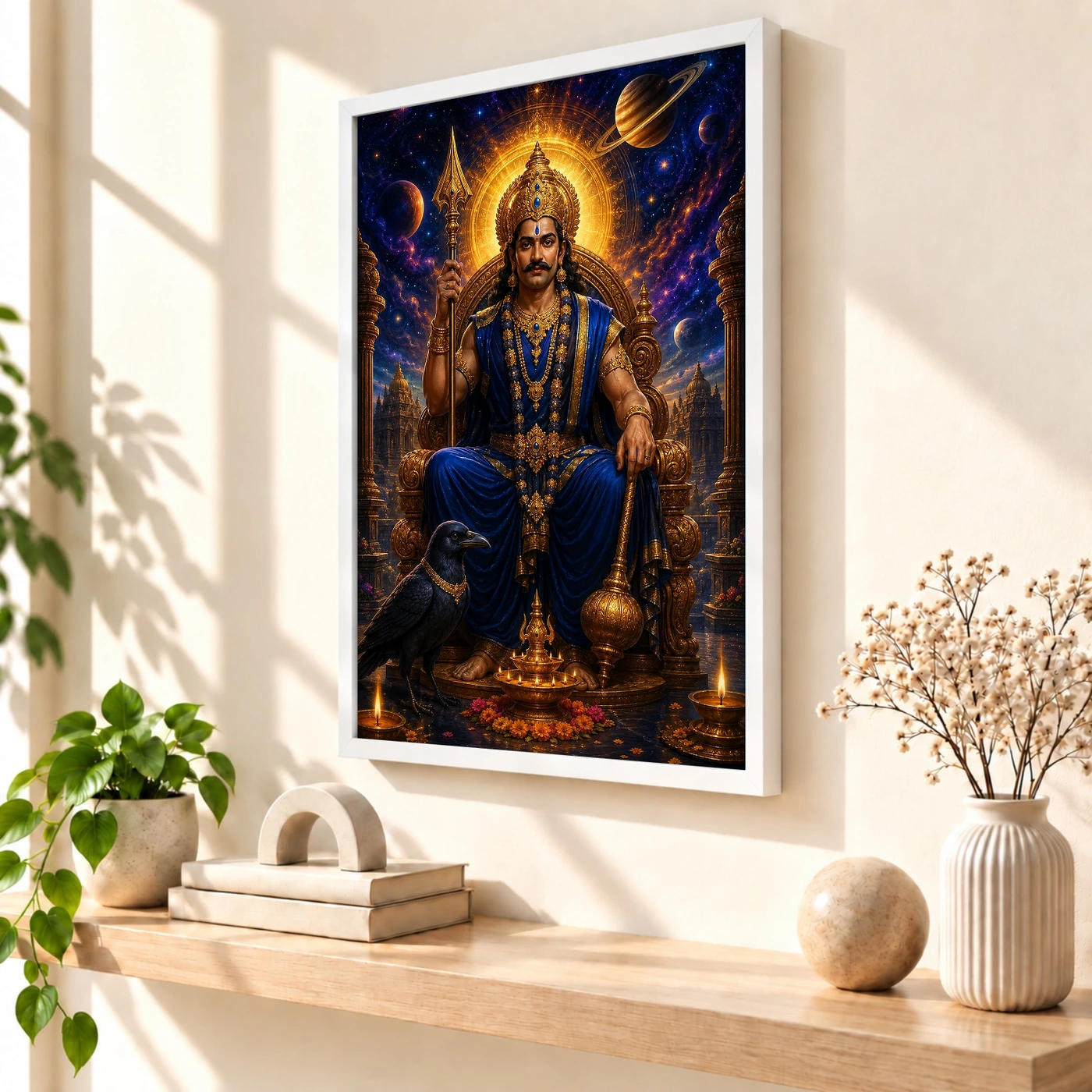 Shani Dev Cosmic Celestial Aura Photo Frame, view 7