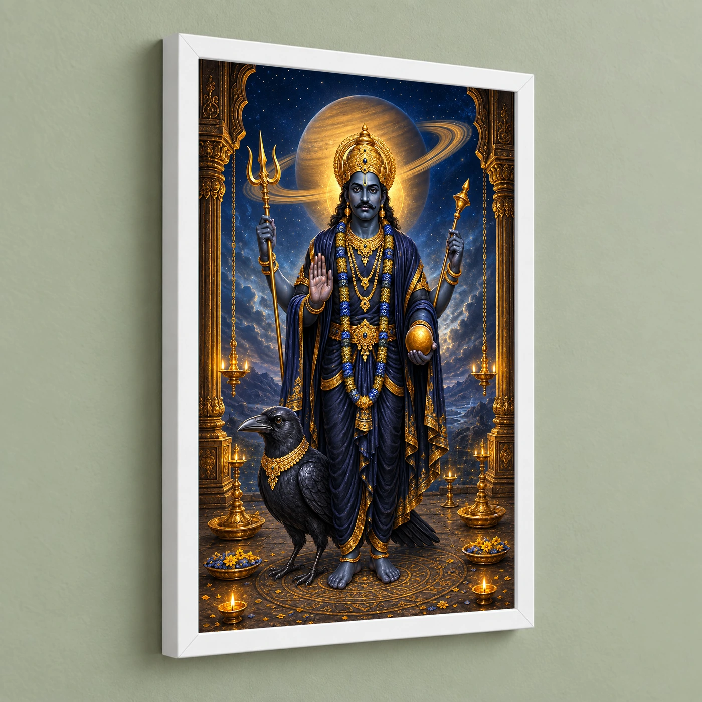 Shani Dev Crow Vahana Cosmic Photo Frame, view 5
