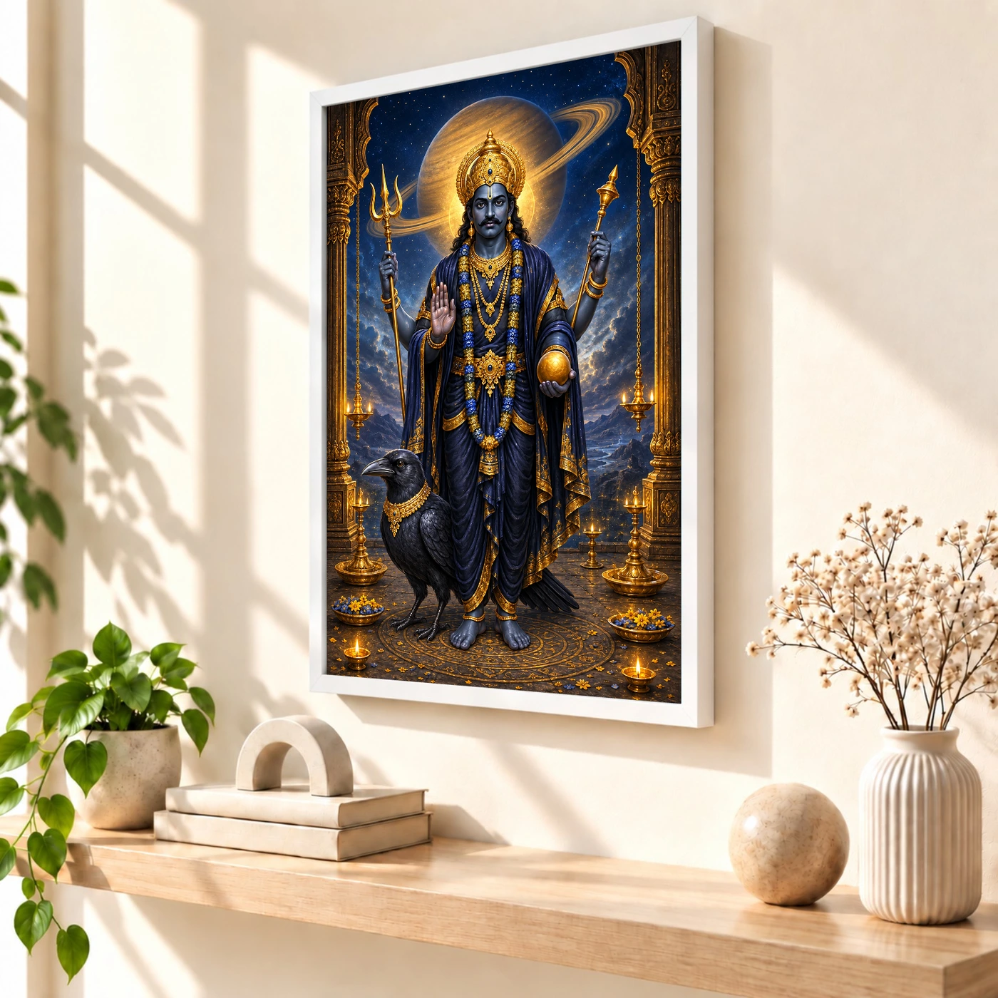 Shani Dev Crow Vahana Cosmic Photo Frame, view 7