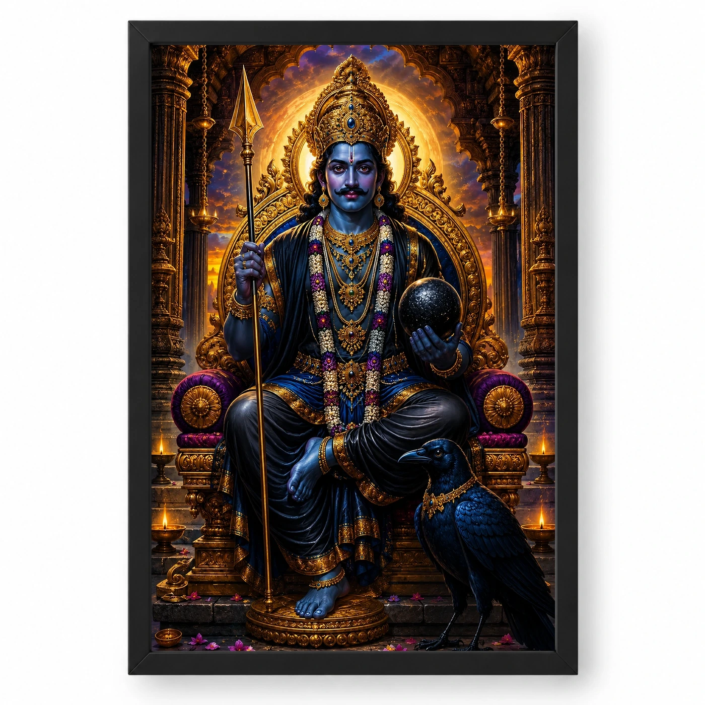 Shani Dev Heritage Temple Architecture Backdrop Photo Frame