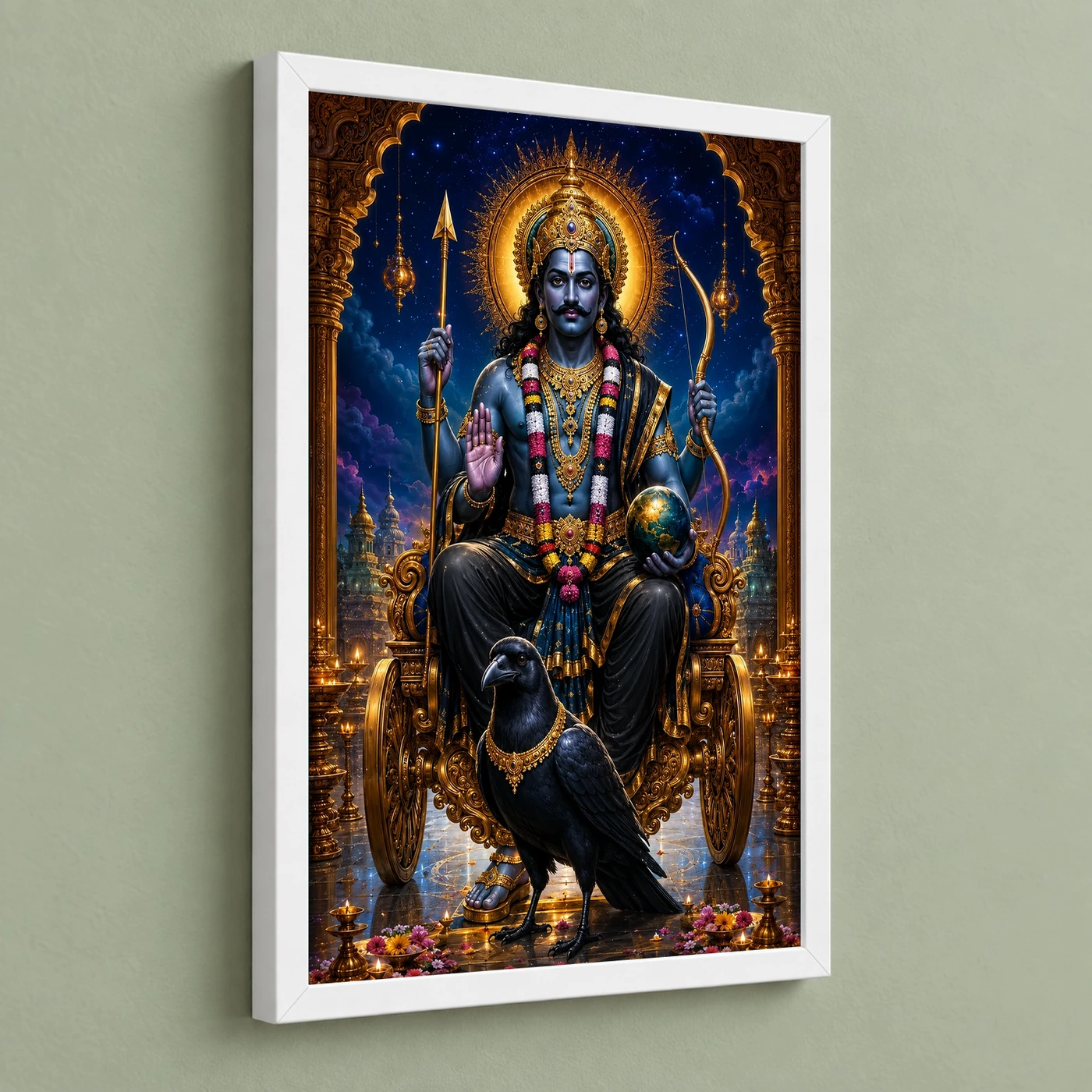 Shani Dev Royal Jewel-Toned Portrait Photo Frame, view 5