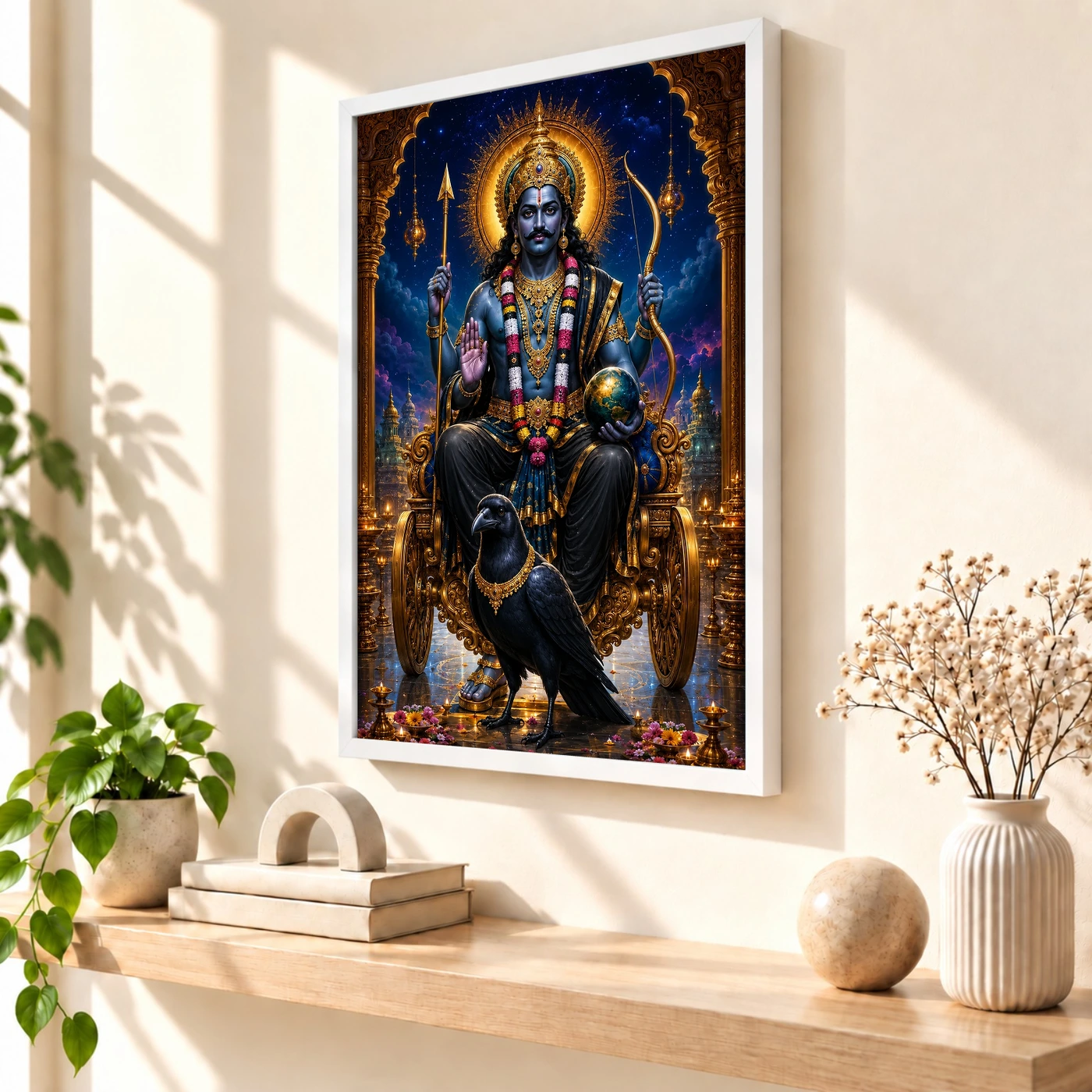 Shani Dev Royal Jewel-Toned Portrait Photo Frame, view 7