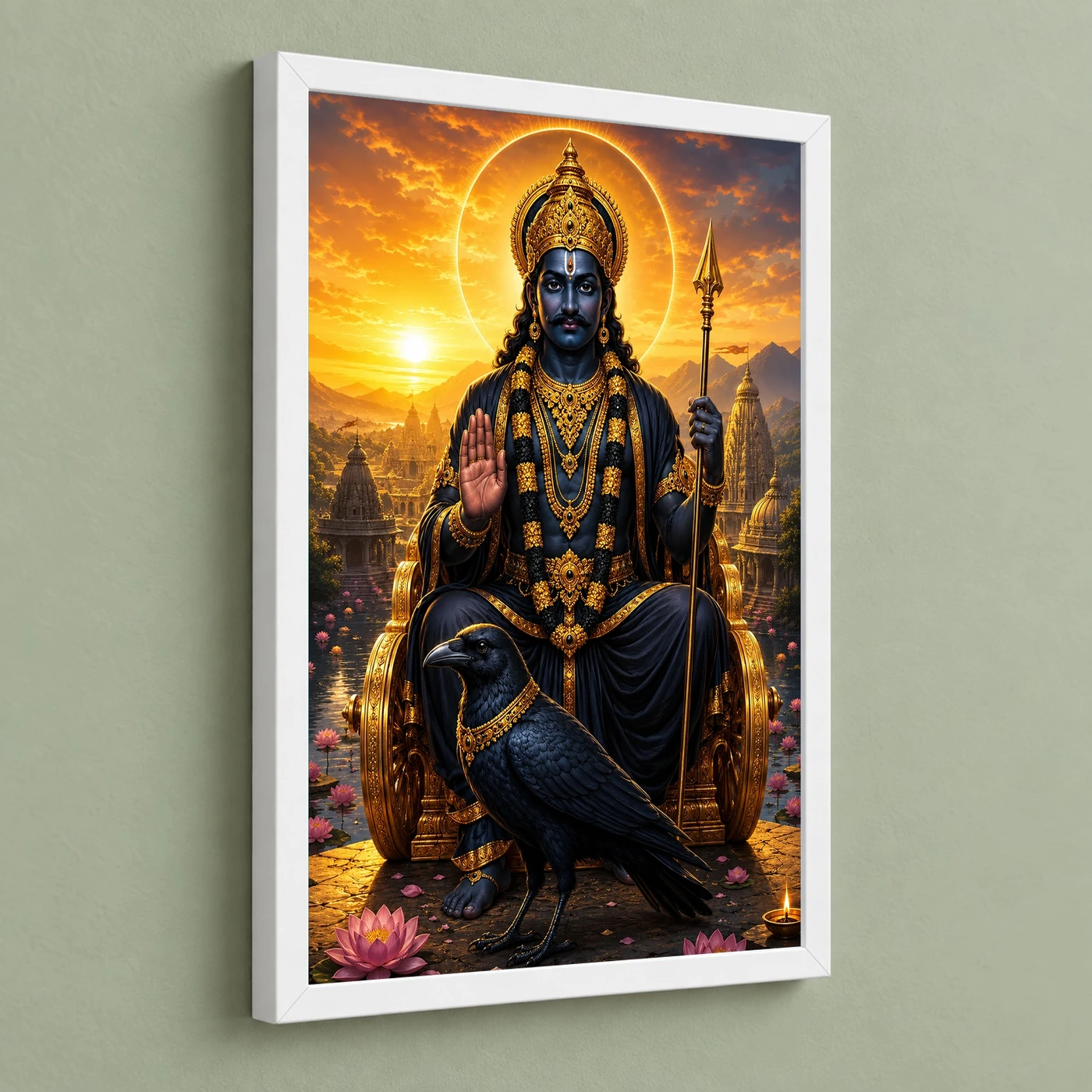 Shani Dev Serene Sunrise Blessing Photo Frame, view 5