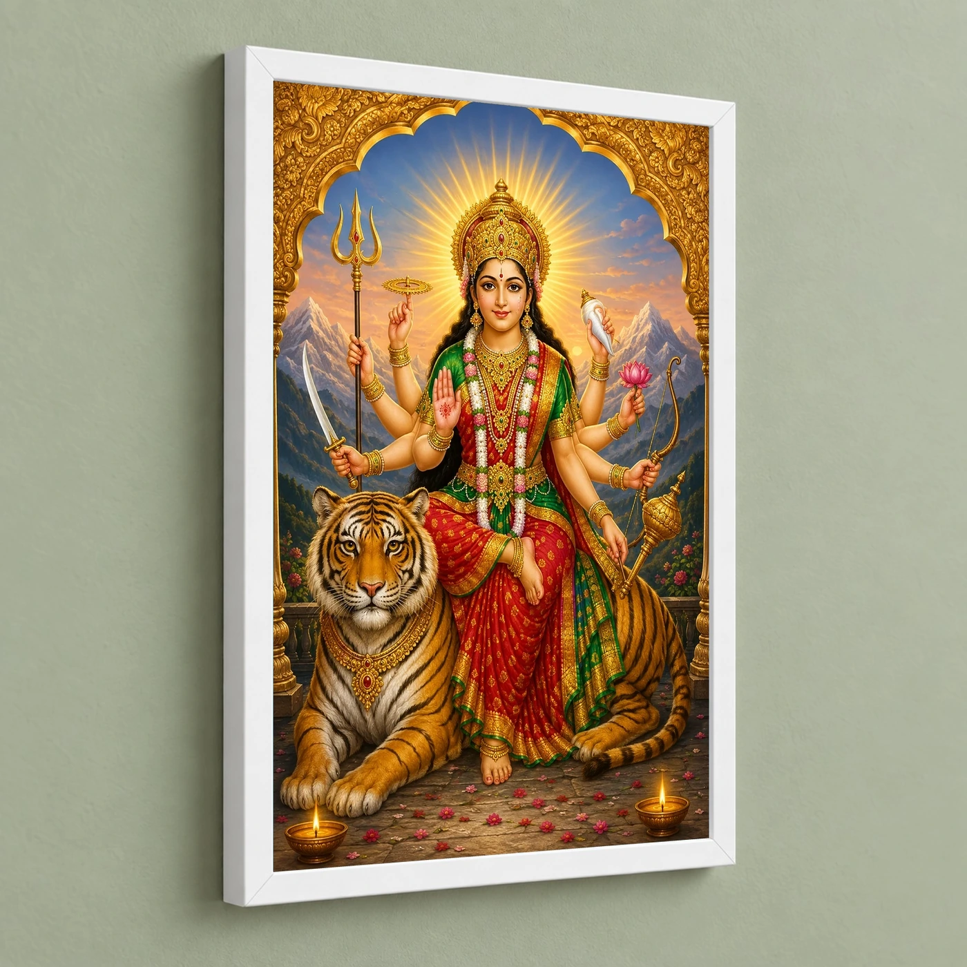 Sherawali Mata — Tiger Blessings Frame, view 5