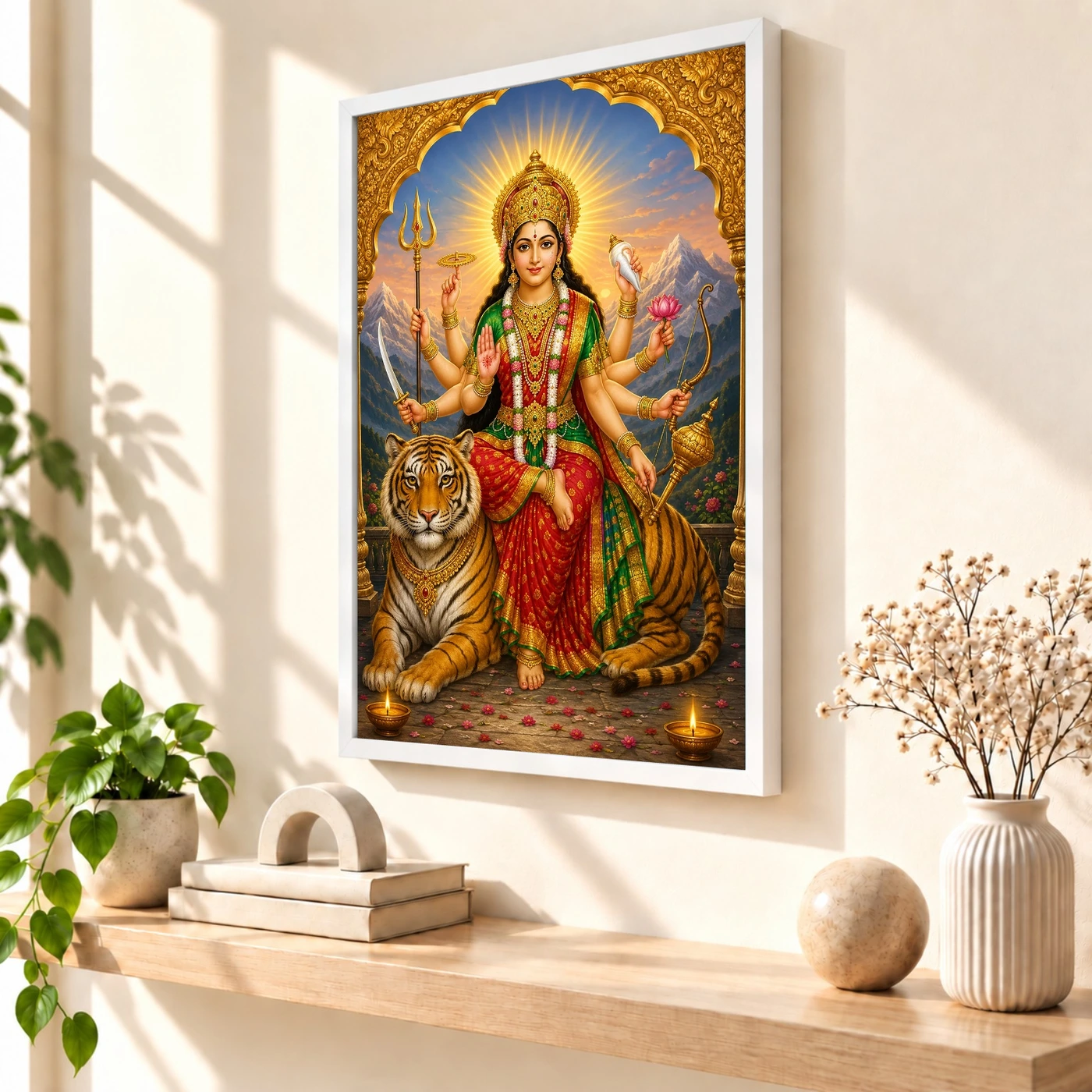 Sherawali Mata — Tiger Blessings Frame, view 7