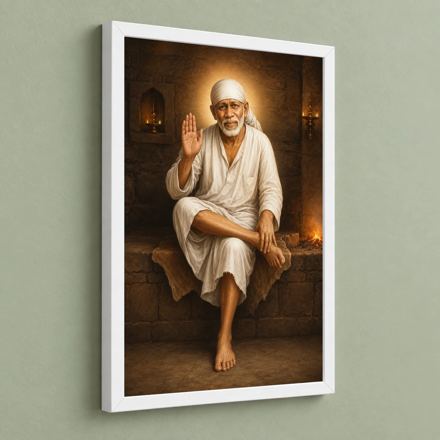 Shirdi Sai Baba — Dwarkamai Stone Seat Frame, view 5