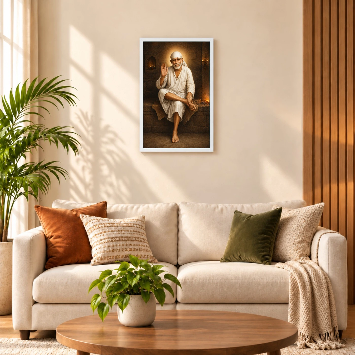 Shirdi Sai Baba — Dwarkamai Stone Seat Frame, view 9