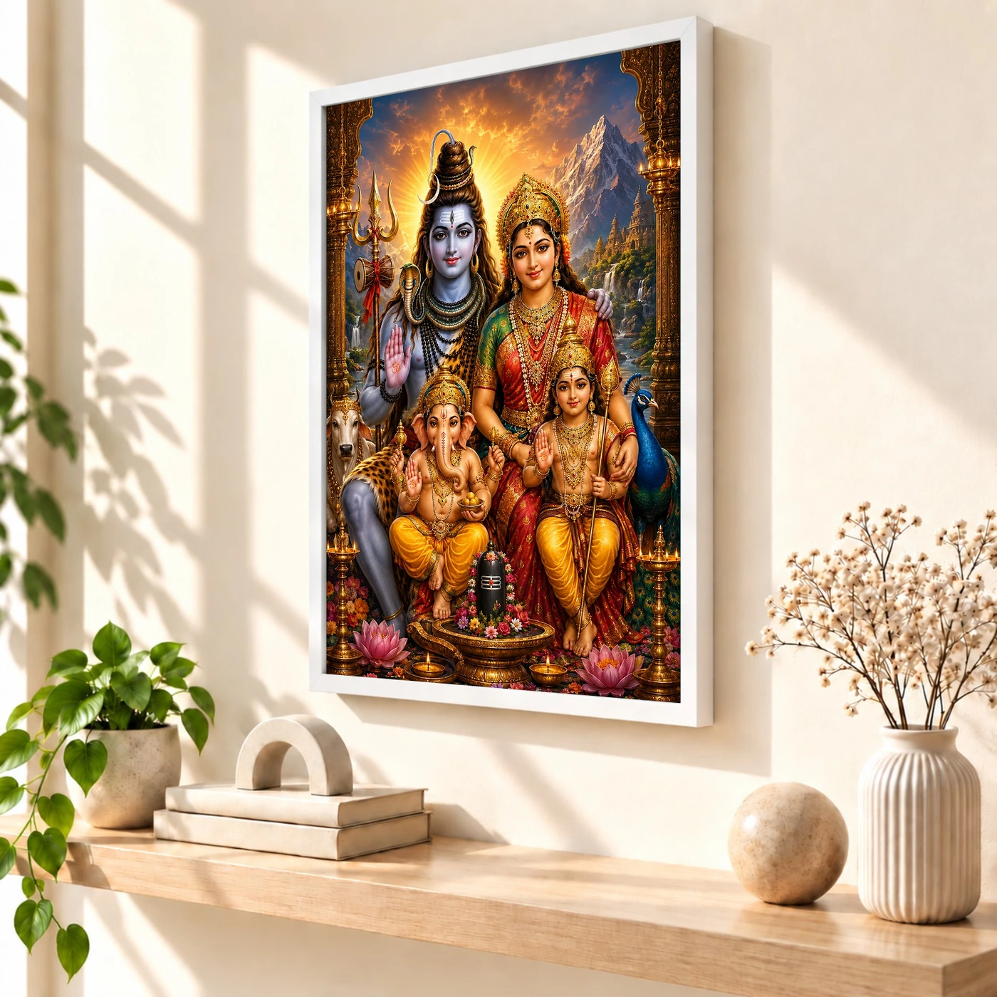 Shiv Parivar Royal Jewel-Toned Portrait Photo Frame, view 7