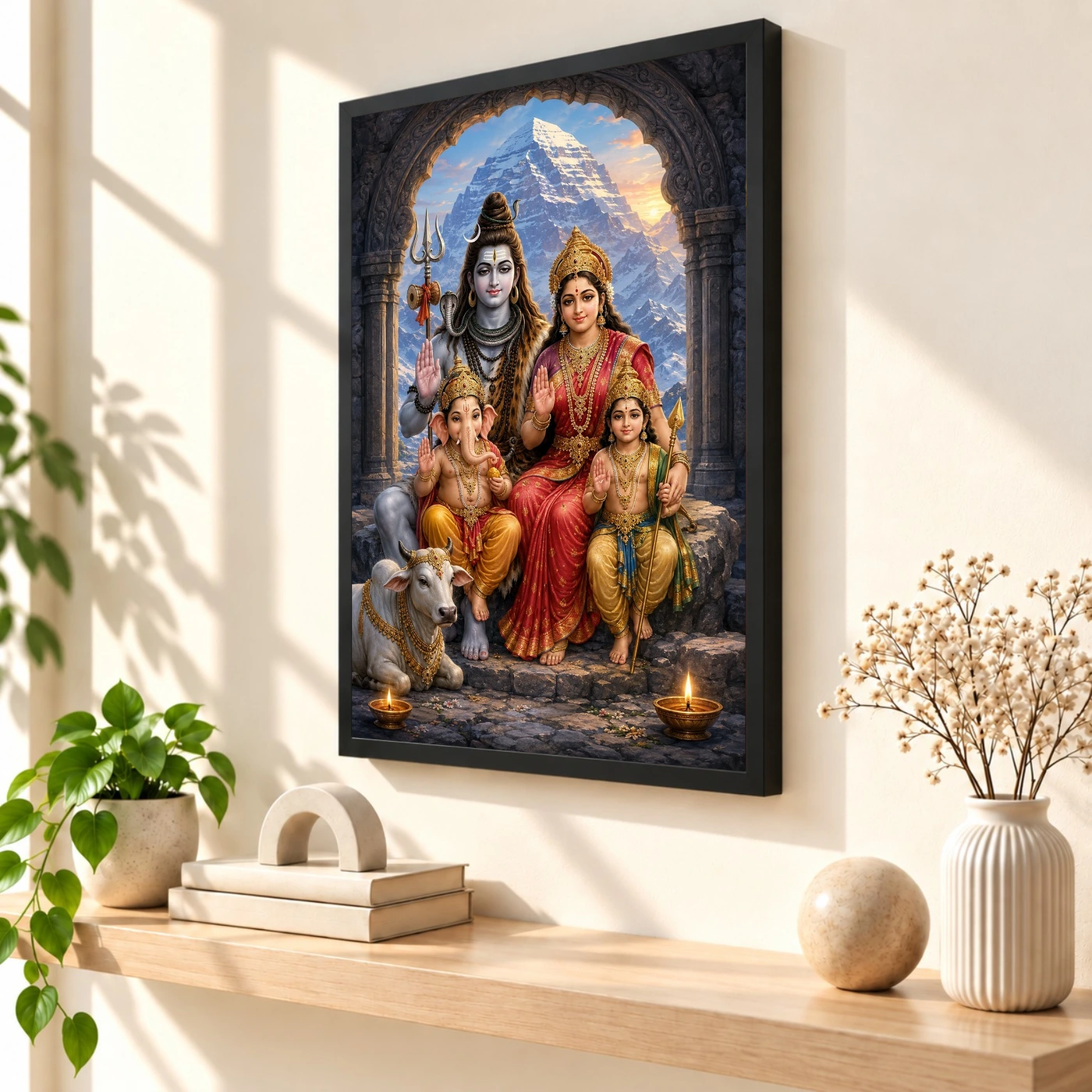 Shiva Parivar — Kailash Family Blessings Frame, view 2