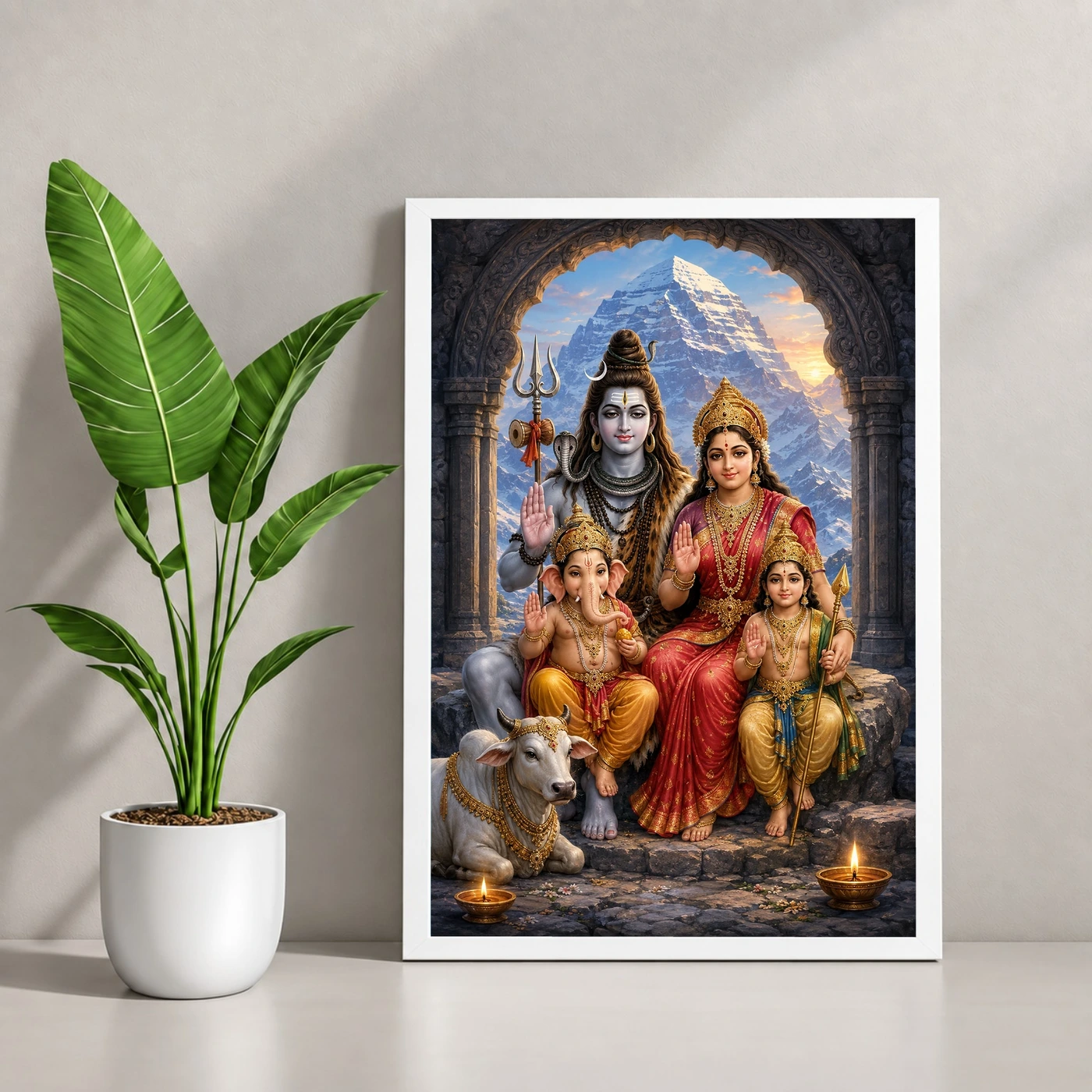 Shiva Parivar — Kailash Family Blessings Frame, view 4