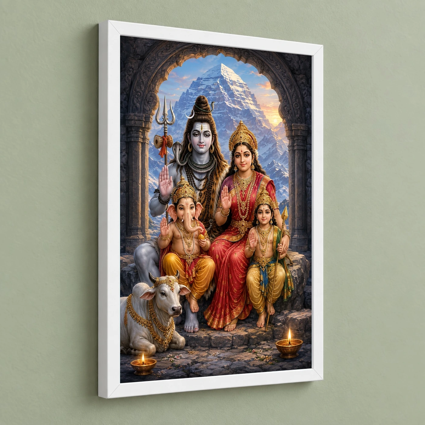 Shiva Parivar — Kailash Family Blessings Frame, view 5
