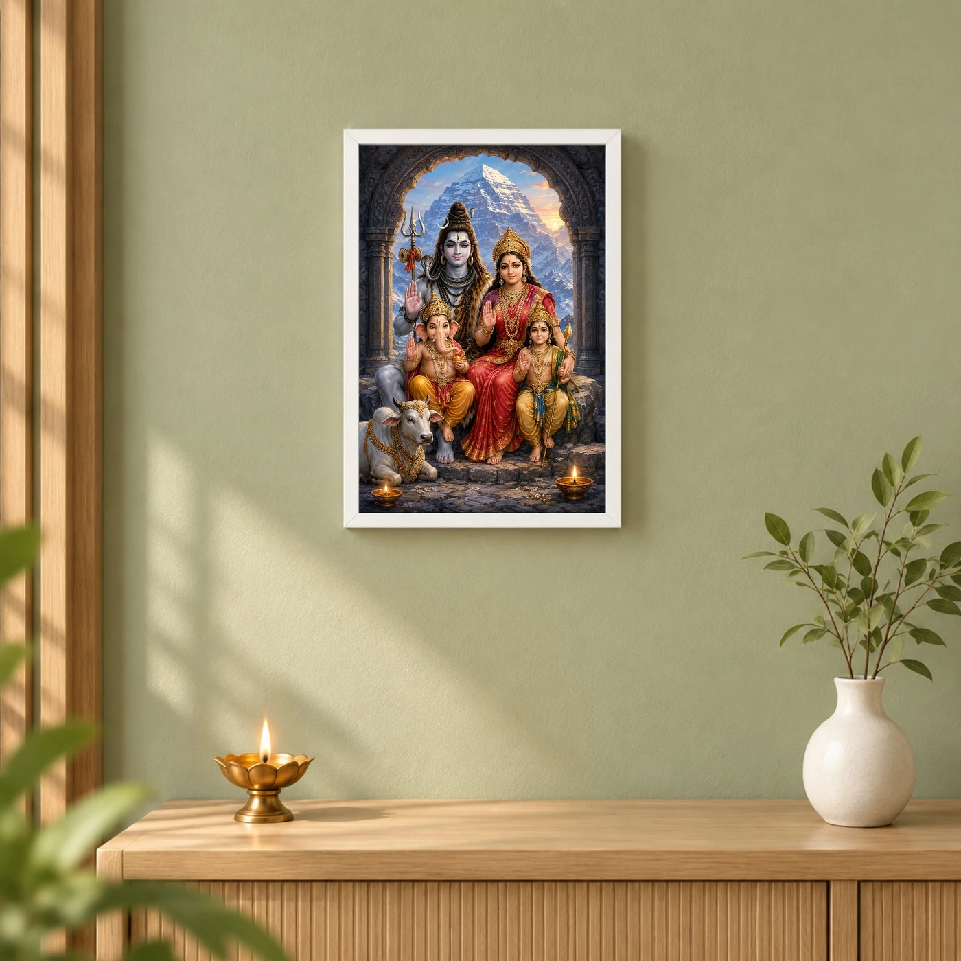 Shiva Parivar — Kailash Family Blessings Frame, view 6