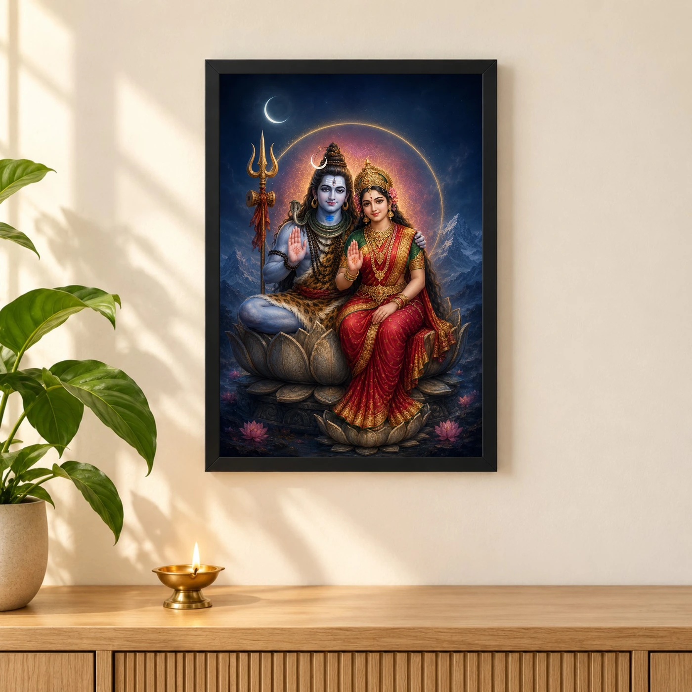 Shiva Parvati — Cosmic Union Blessings Frame, view 3