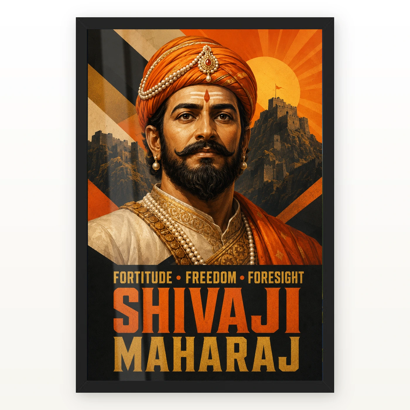 Shivaji Maharaj Fortitude Freedom Foresight Photo Frame