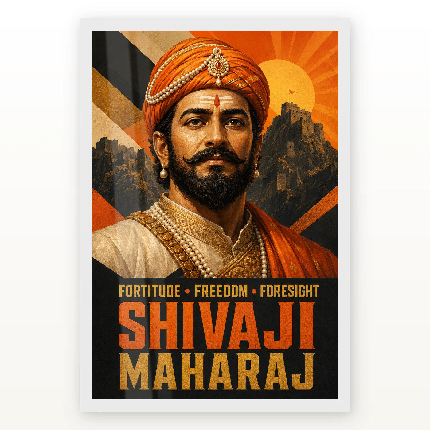 Shivaji Maharaj Fortitude Freedom Foresight Photo Frame, view 2