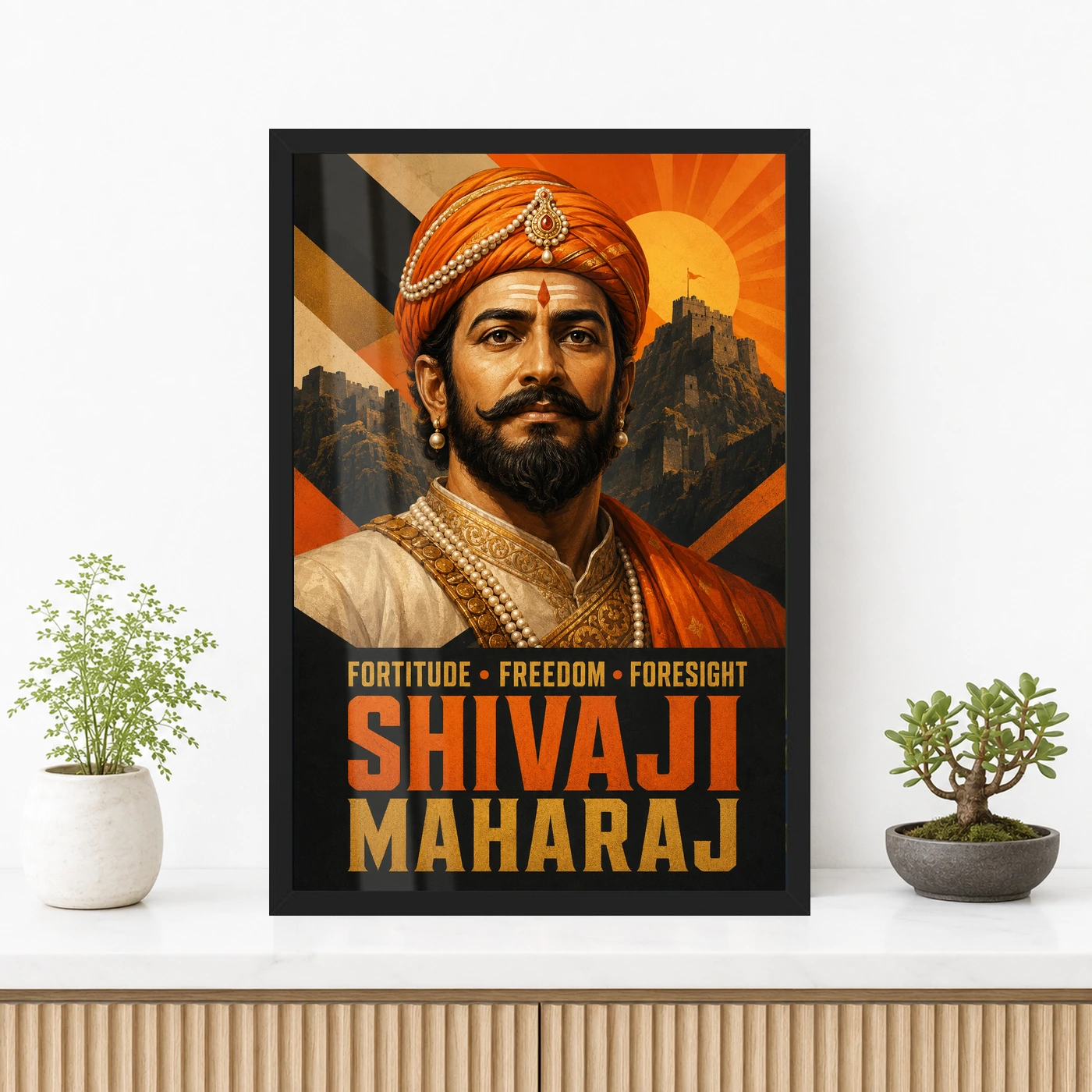 Shivaji Maharaj Fortitude Freedom Foresight Photo Frame, view 3