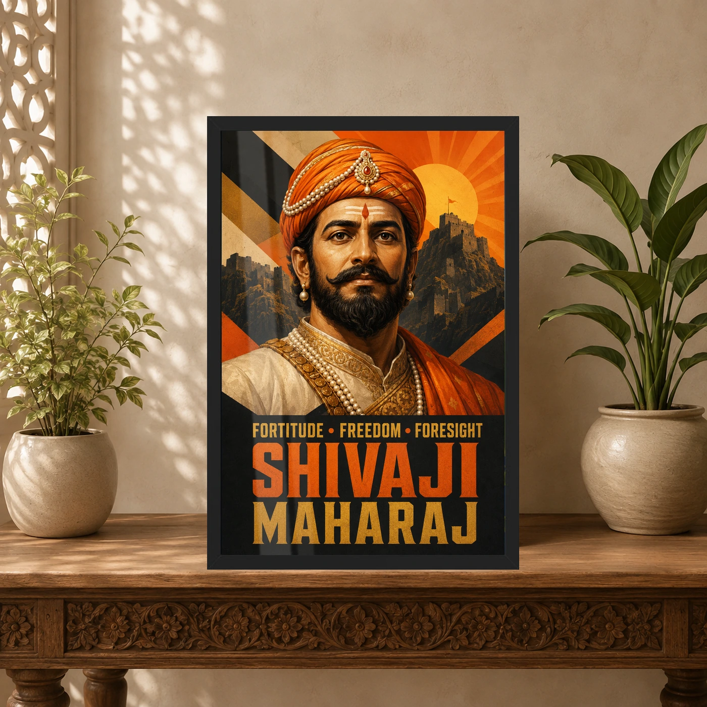 Shivaji Maharaj Fortitude Freedom Foresight Photo Frame, view 5