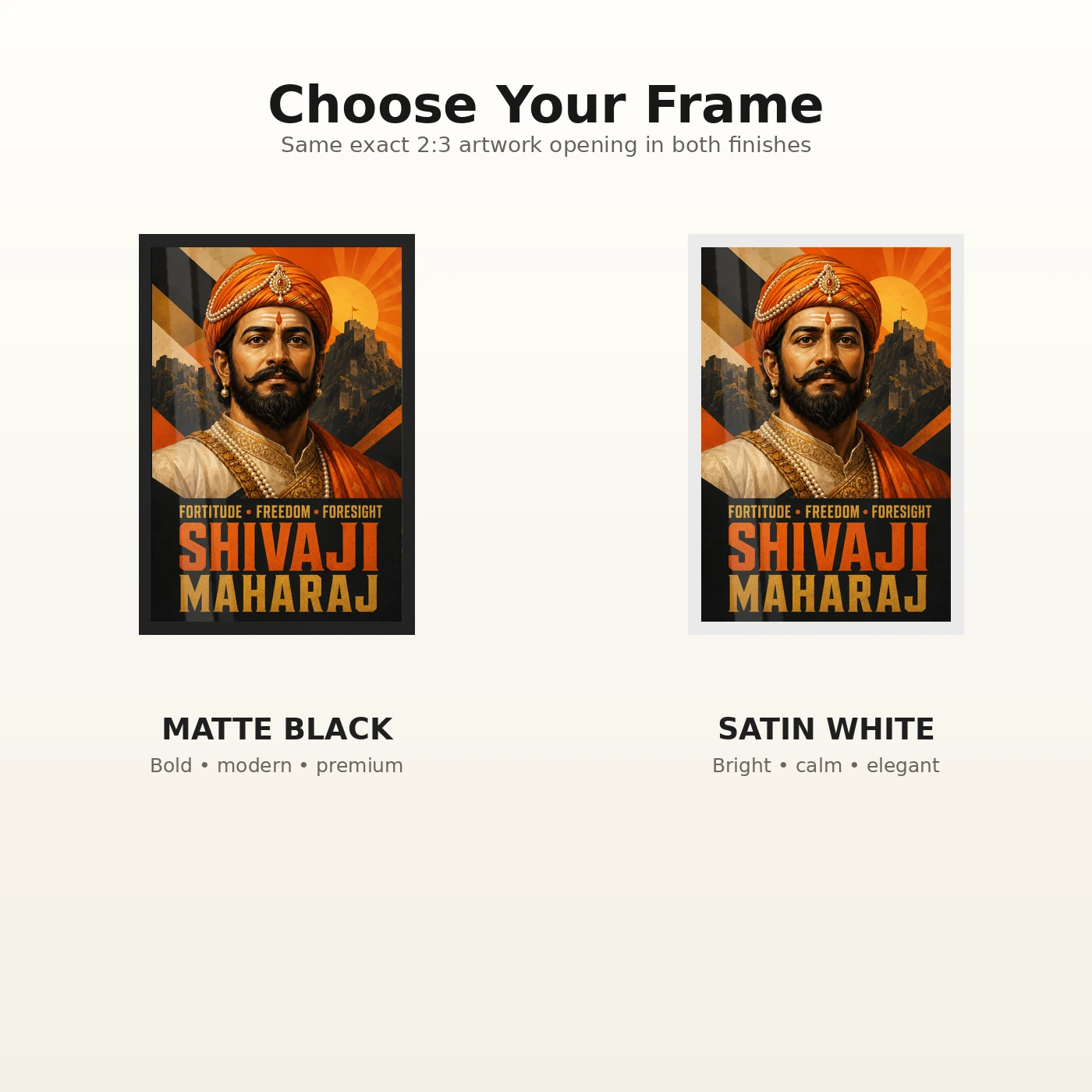 Shivaji Maharaj Fortitude Freedom Foresight Photo Frame, view 7