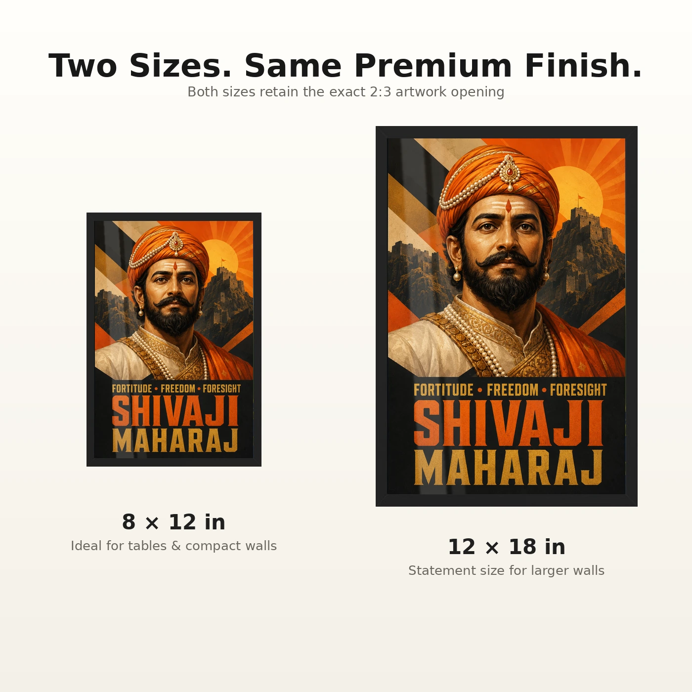 Shivaji Maharaj Fortitude Freedom Foresight Photo Frame, view 8