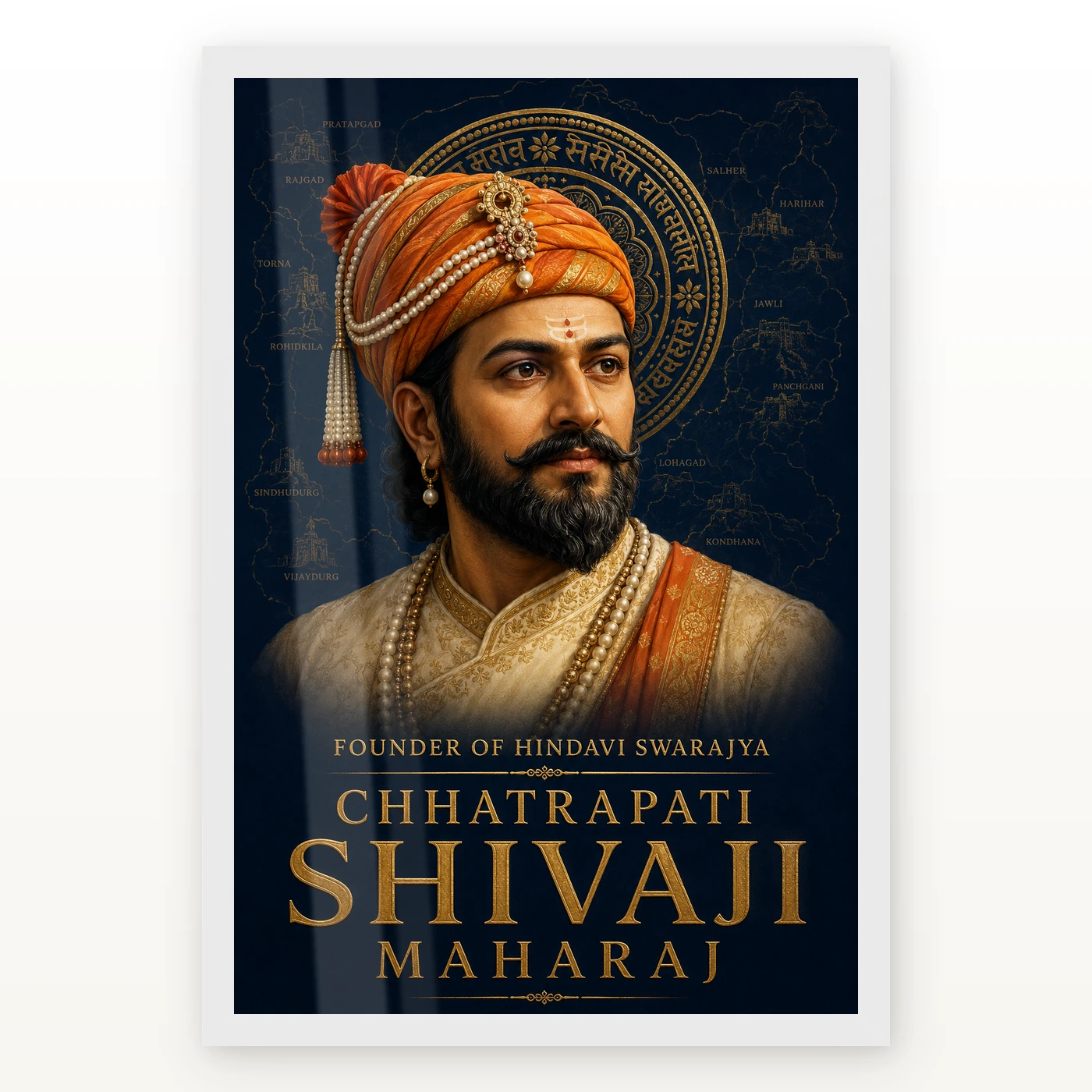 Shivaji Maharaj Founder of Hindavi Swarajya Photo Frame, view 2