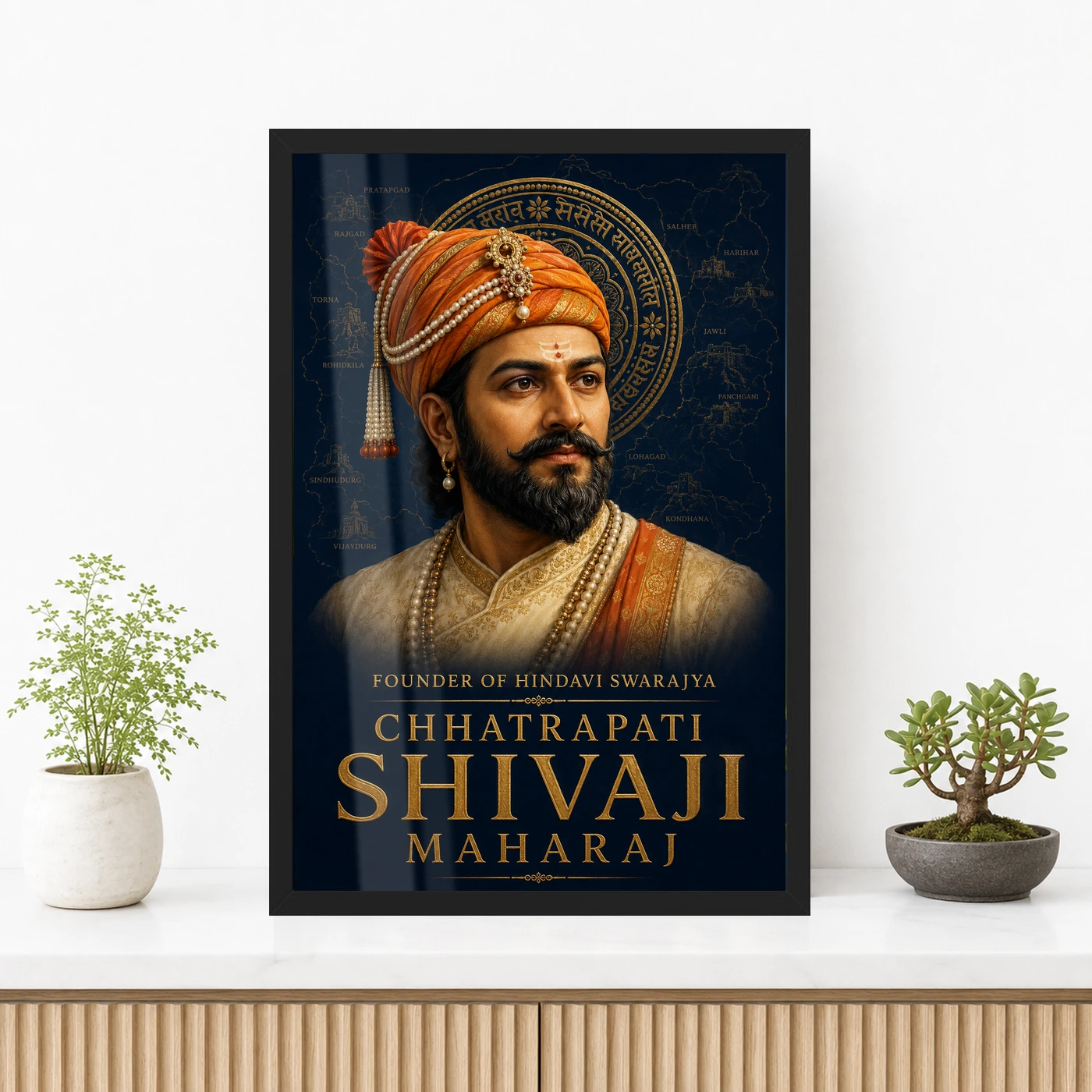 Shivaji Maharaj Founder of Hindavi Swarajya Photo Frame, view 3