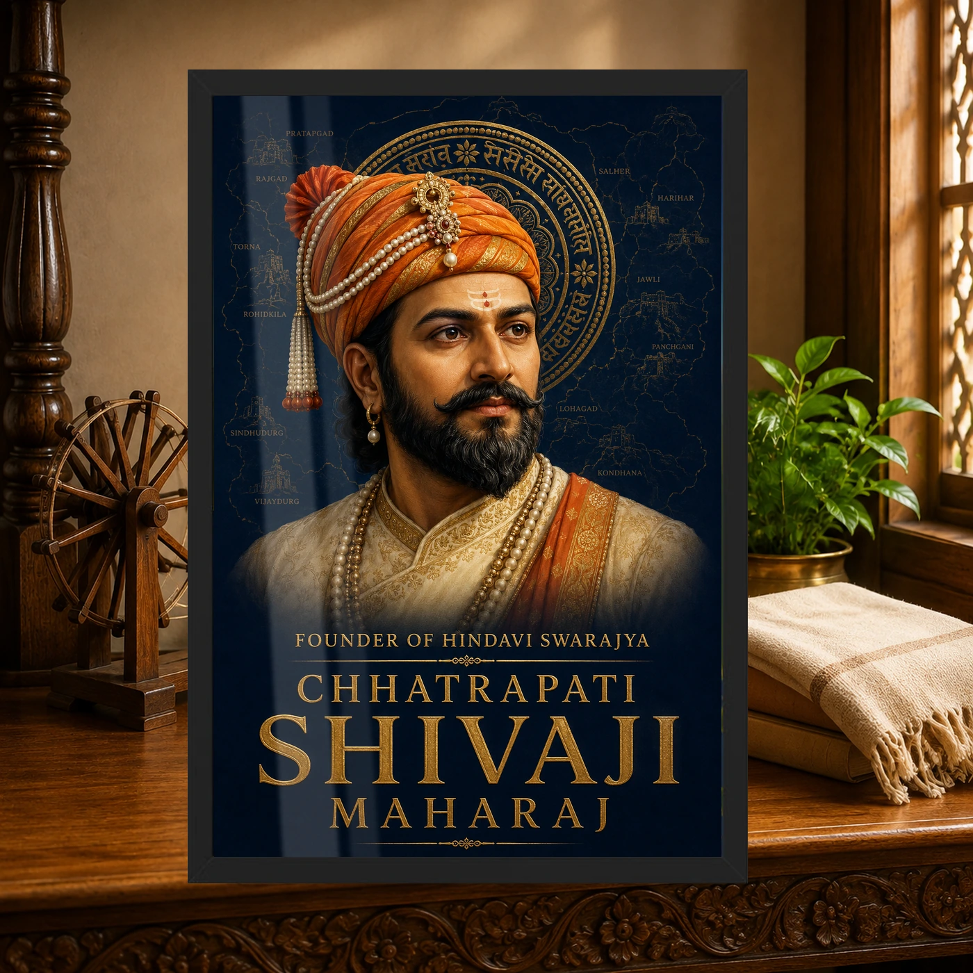 Shivaji Maharaj Founder of Hindavi Swarajya Photo Frame, view 4