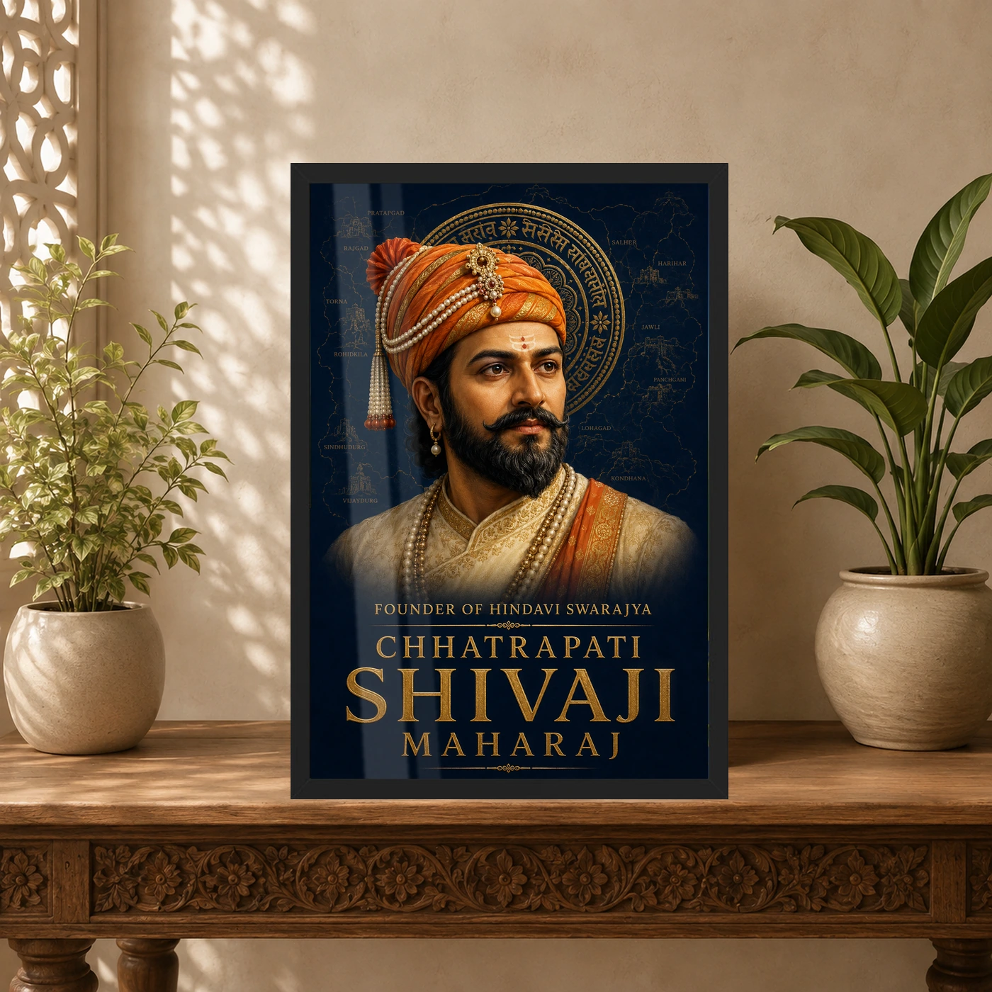 Shivaji Maharaj Founder of Hindavi Swarajya Photo Frame, view 5