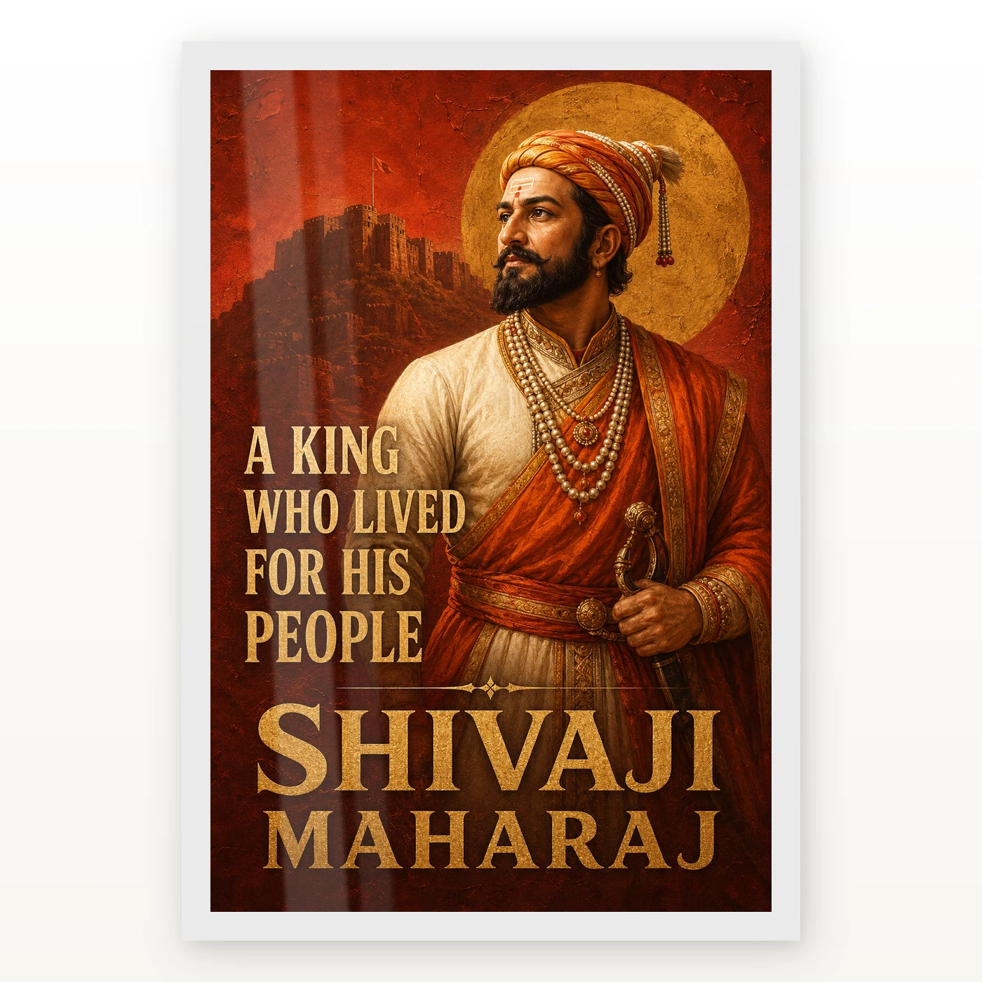 Shivaji Maharaj King Who Lived for His People Photo Frame, view 2