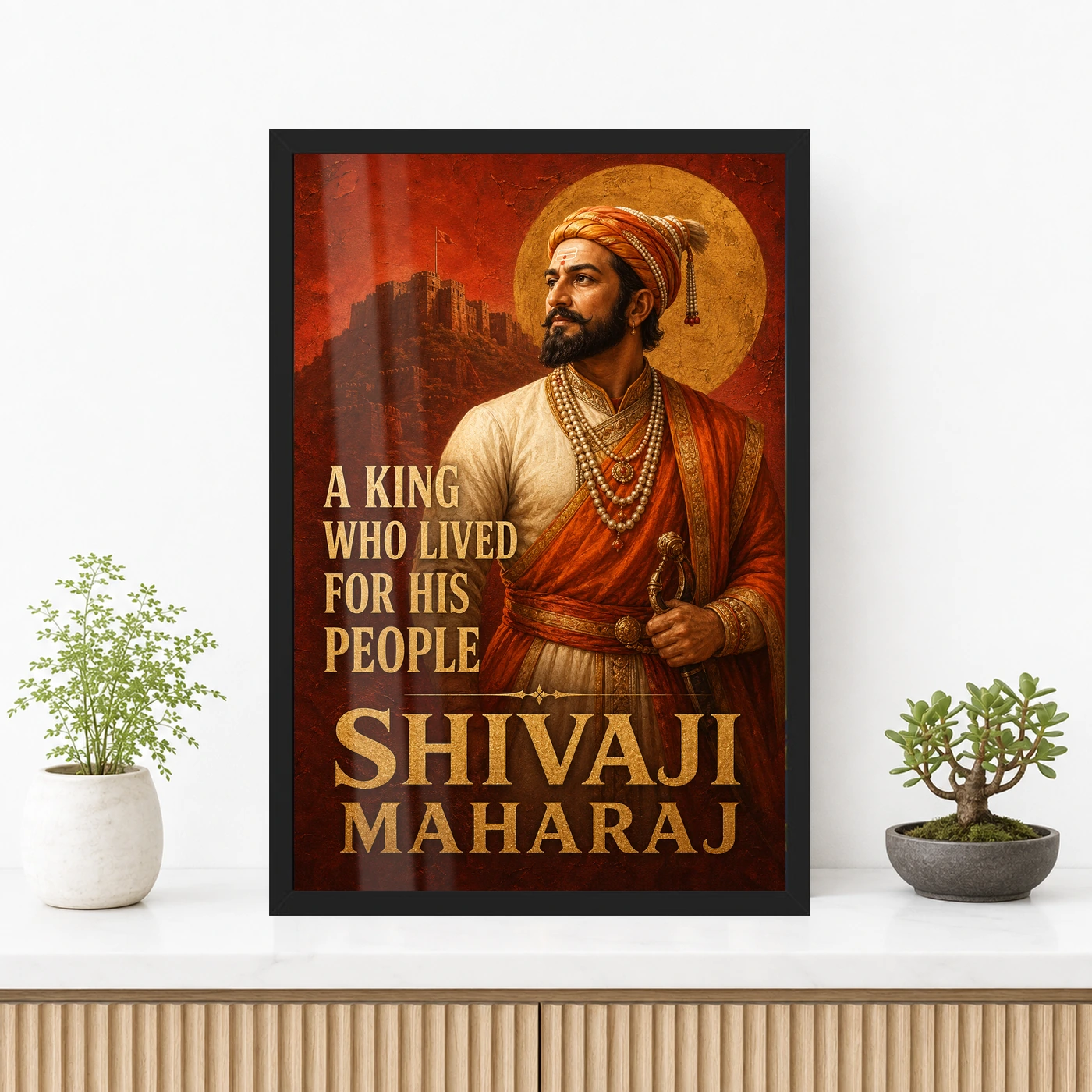 Shivaji Maharaj King Who Lived for His People Photo Frame, view 3